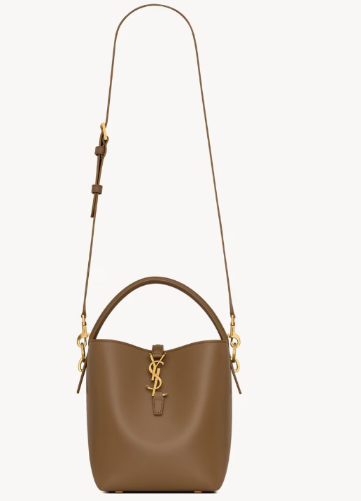 Saint Laurent Dark Cork Shiny Leather Small LE 37 Bag