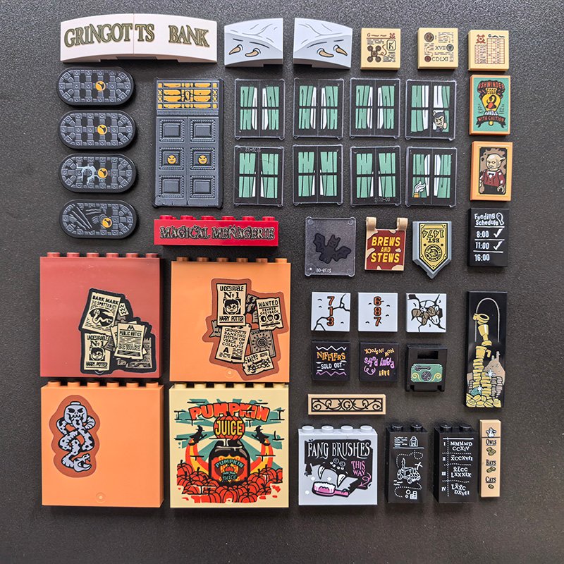 Print Parts For 76417 Gringotts Wizarding Bank