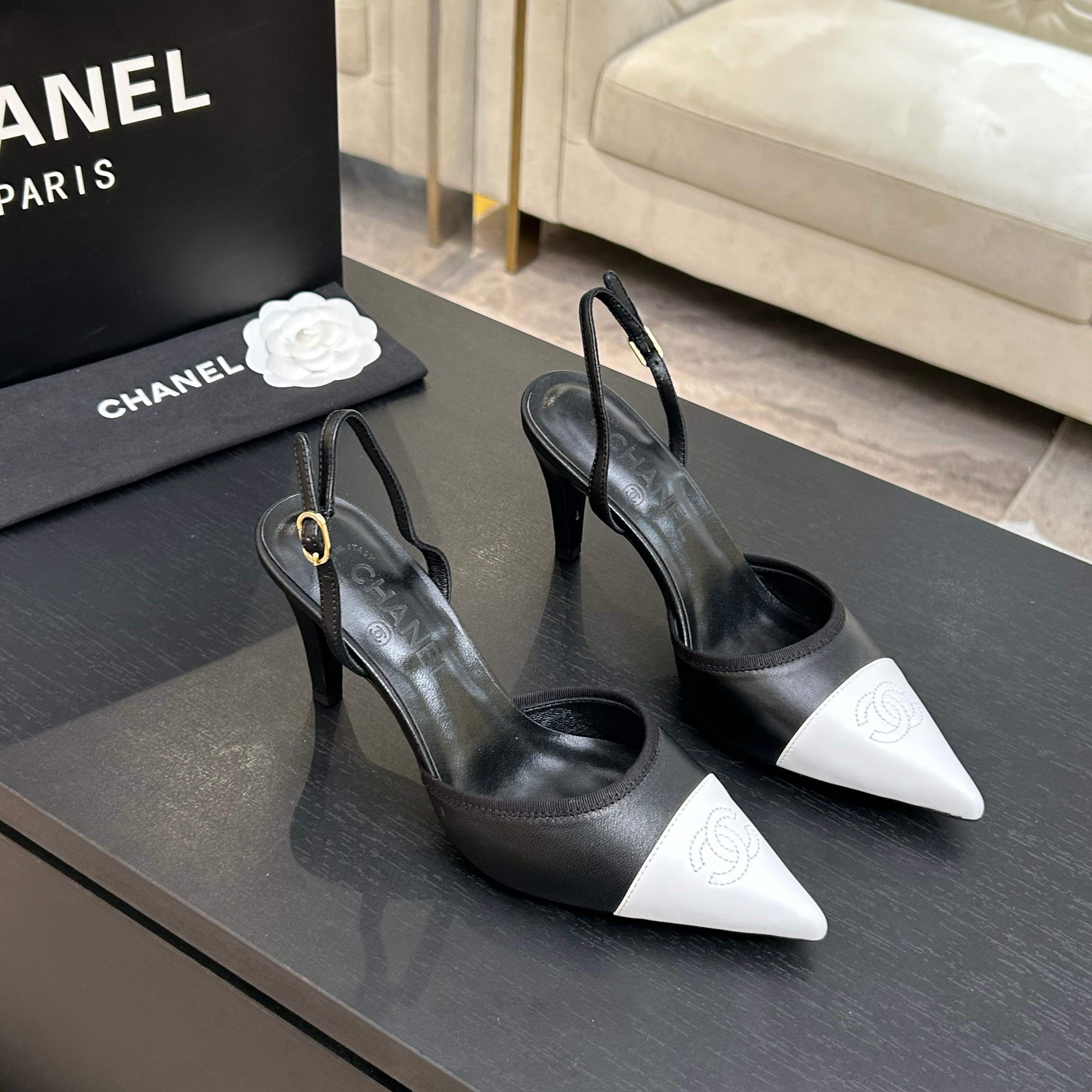 Chanel Leather Slingback