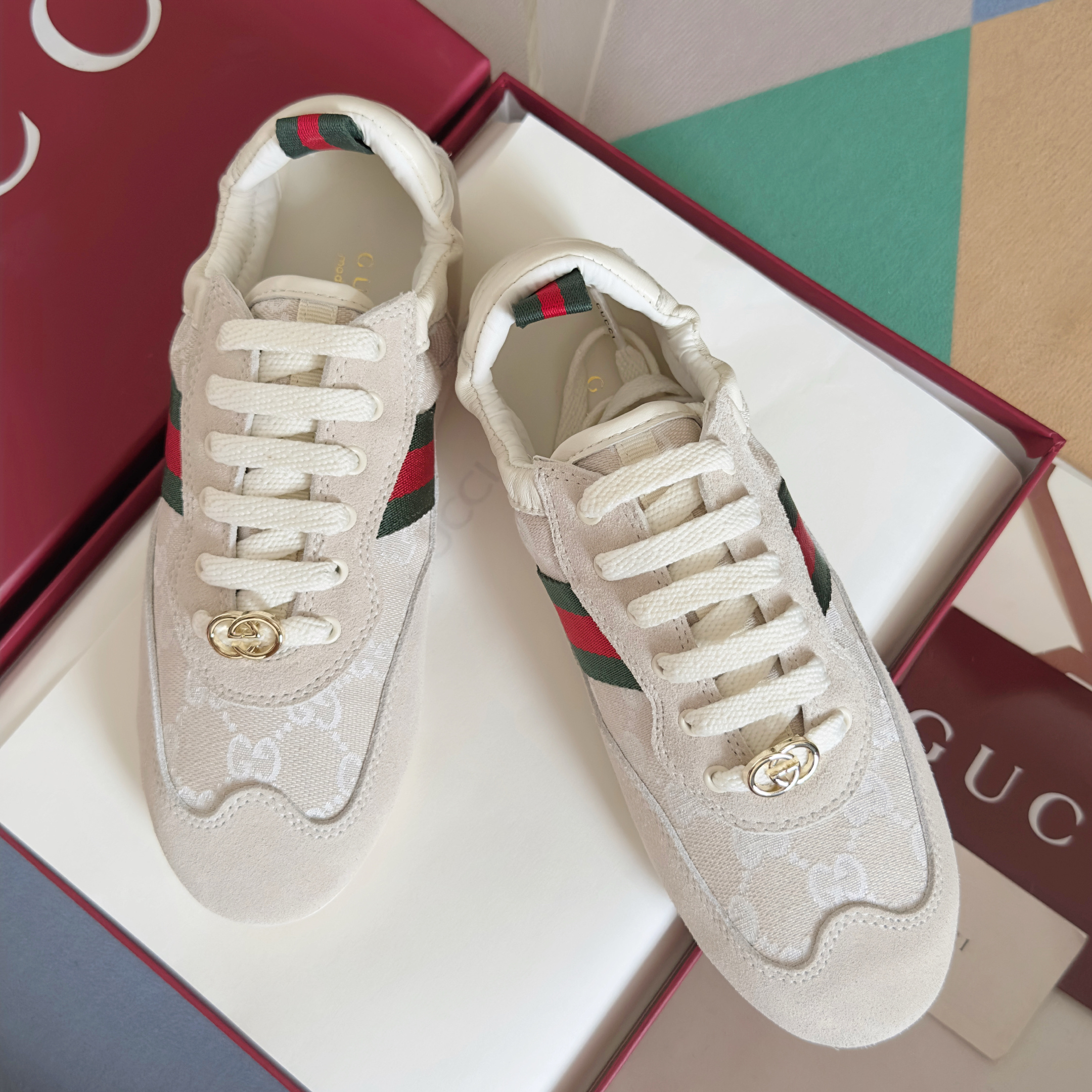 Women's Gucci Shift GG crystal sneaker