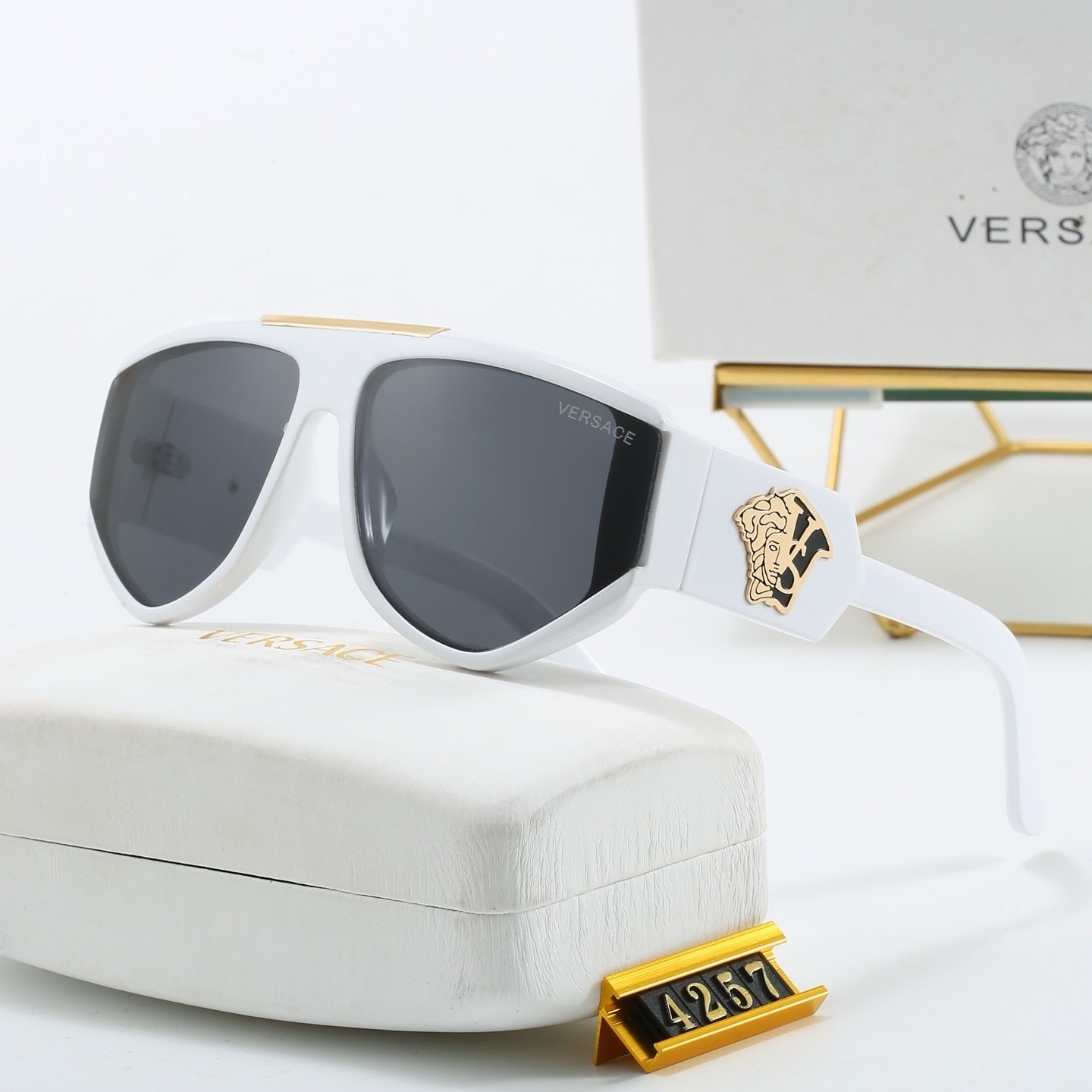 Versace Medusa Icon Oversized Shield Sunglasses Top quality - KAIROO