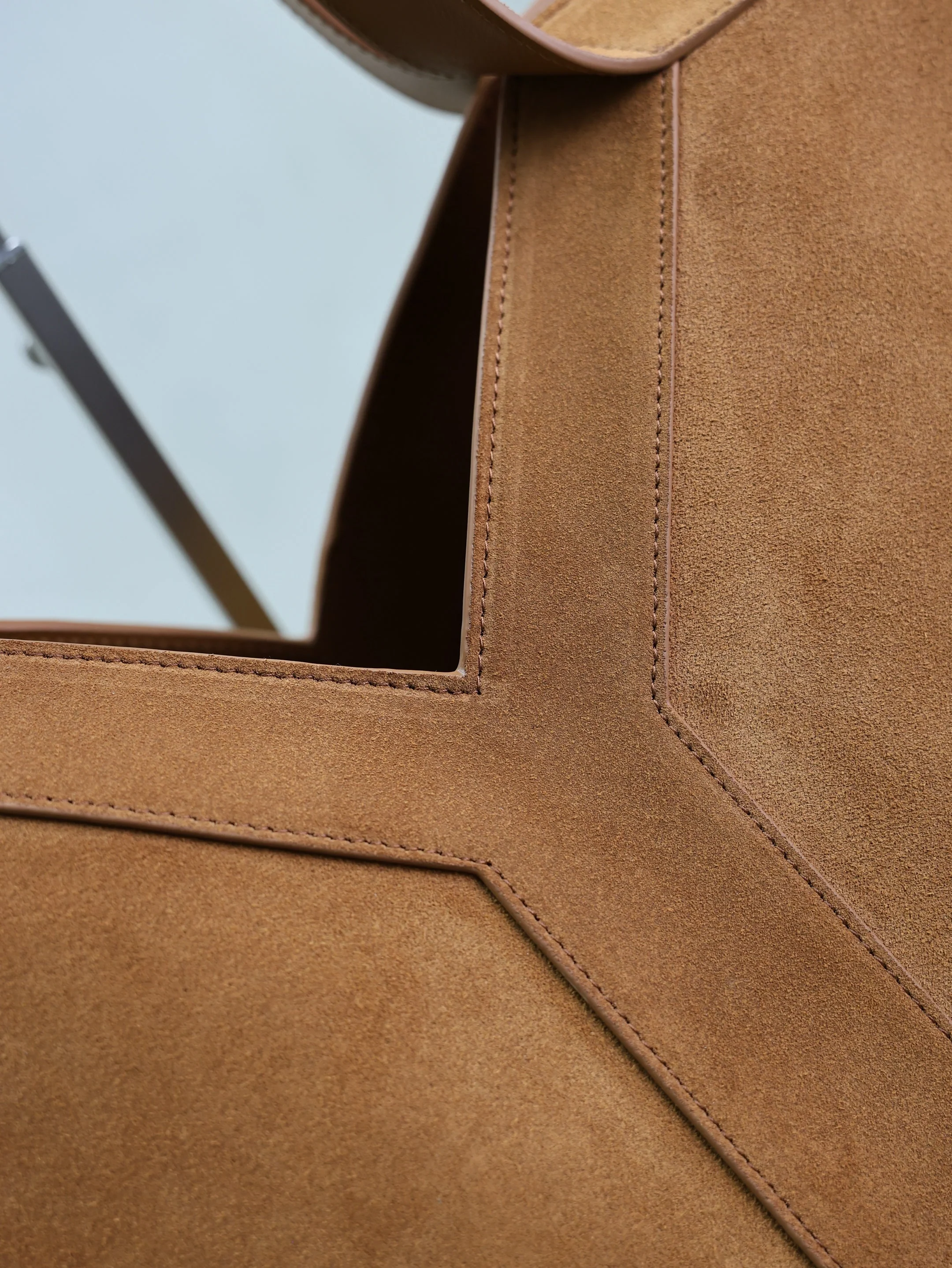 Saint Laurent YSL Tote Bag Brown Suede