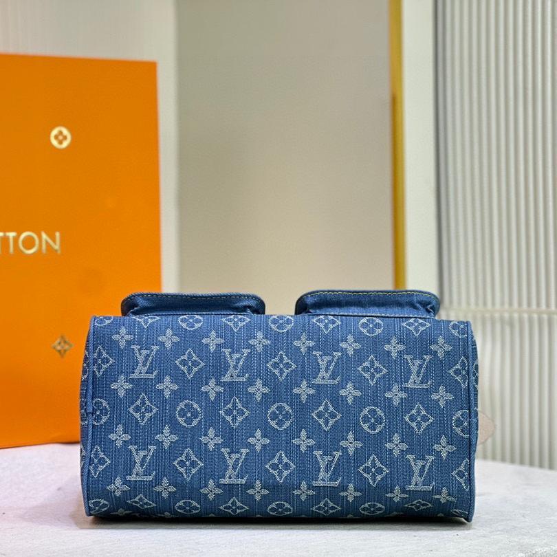 Louis Vuitton LV Monogram Neo Speedy Denim Shoulder Bag Handbag