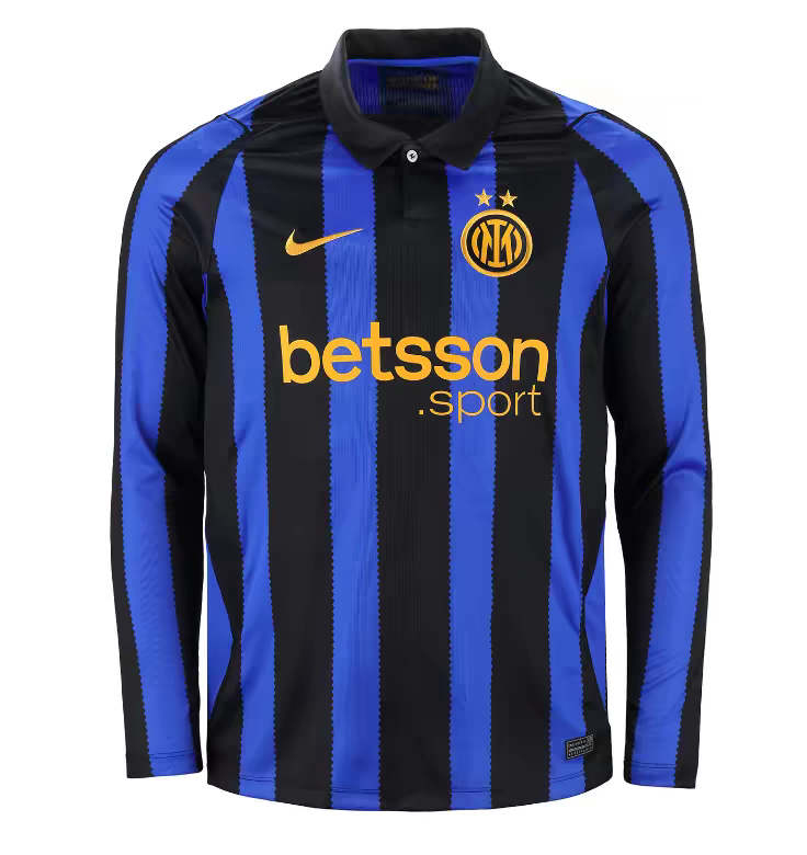 Inter Milan Home Long Sleeves Jersey Fan Version 26/27 | Soc Jersey - Premium Football Jersey