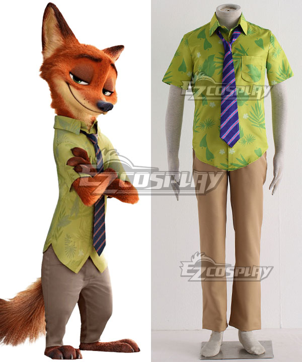 Zootopia Nicholas P.Wilde Fox Nick Cosplay Costume