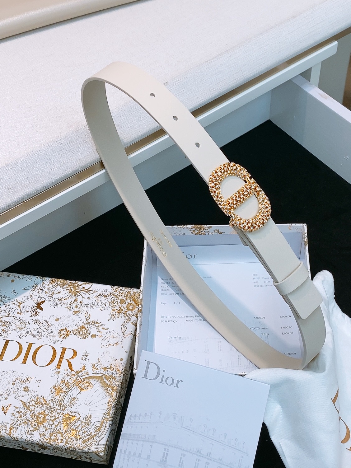 Dior CD buckle Reversible Belt 2.5cm