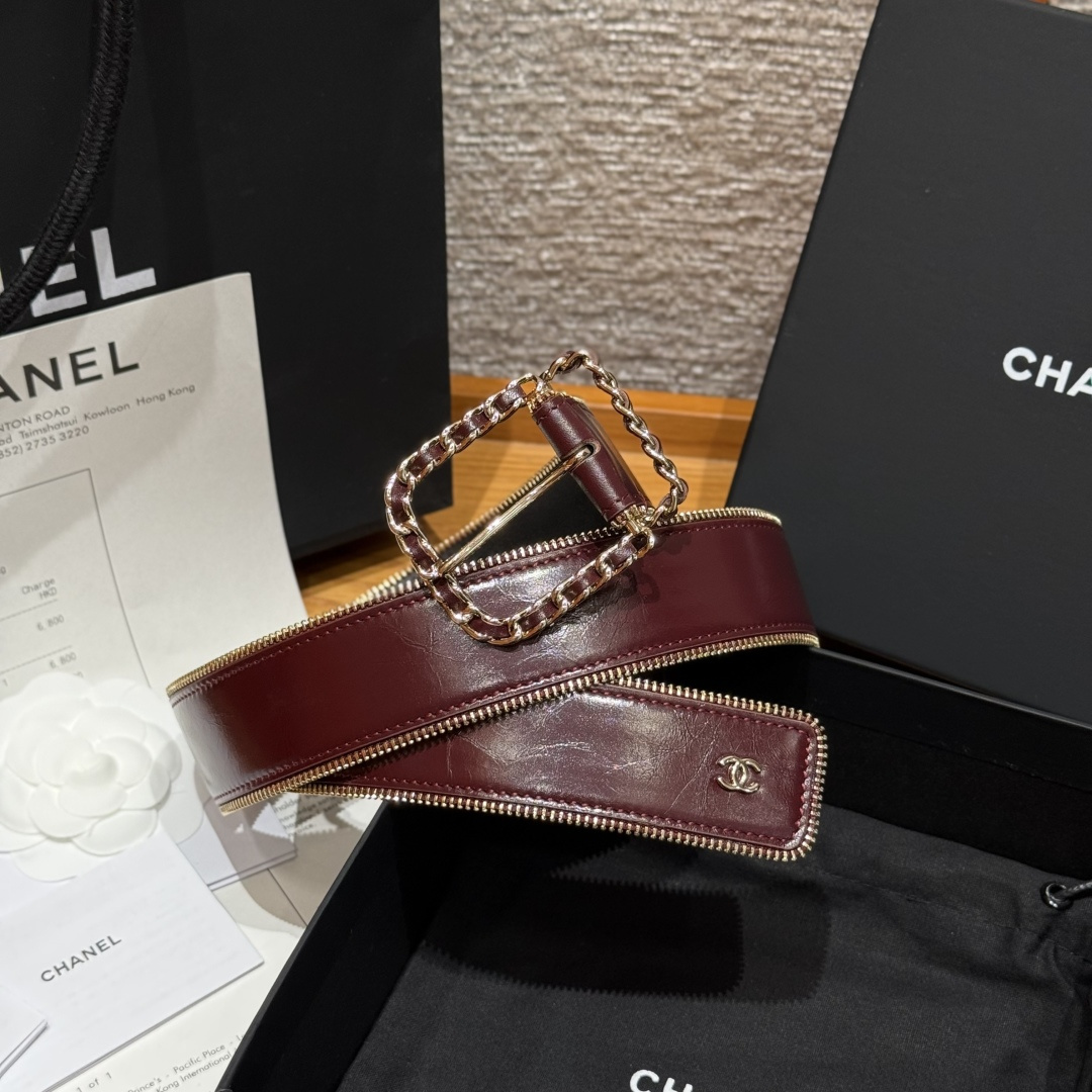 Chanel Luxury Leather Belt 4cm