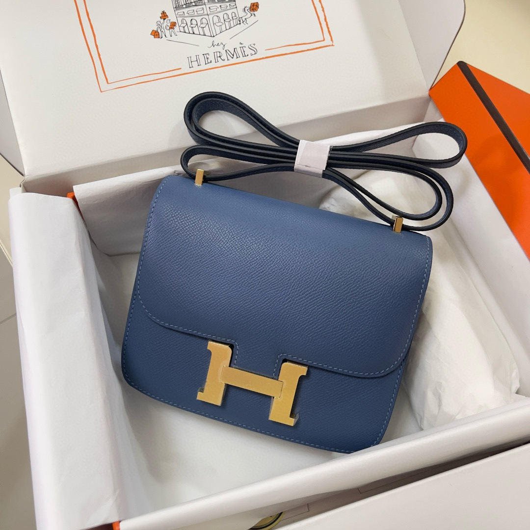 Hermes blue agateEpsom Constance 18
