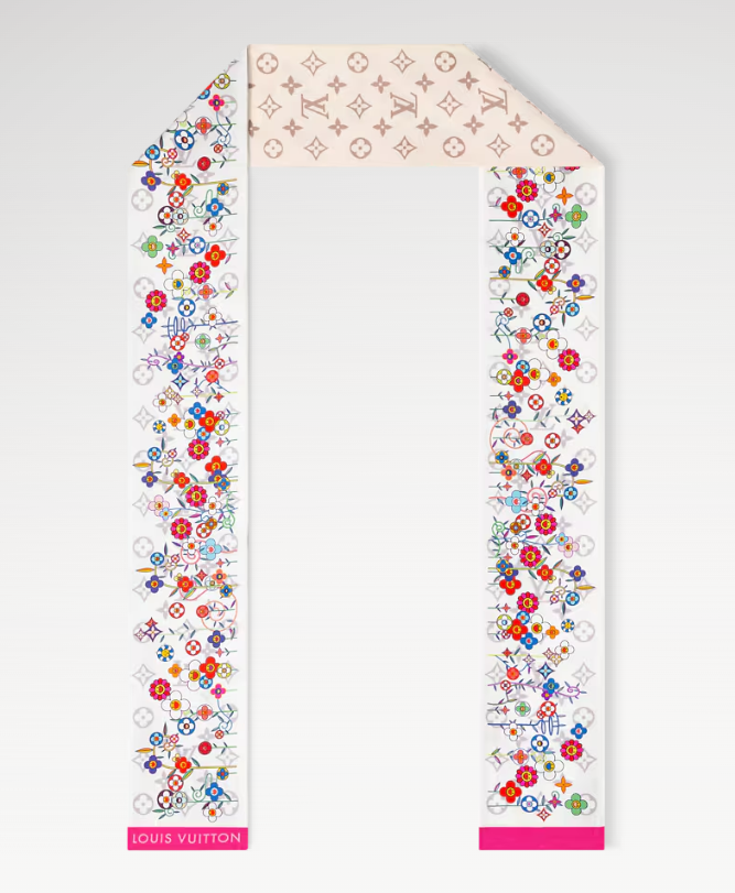 LV x TM Monogram Cherry Blossom BB Silk Bandeau