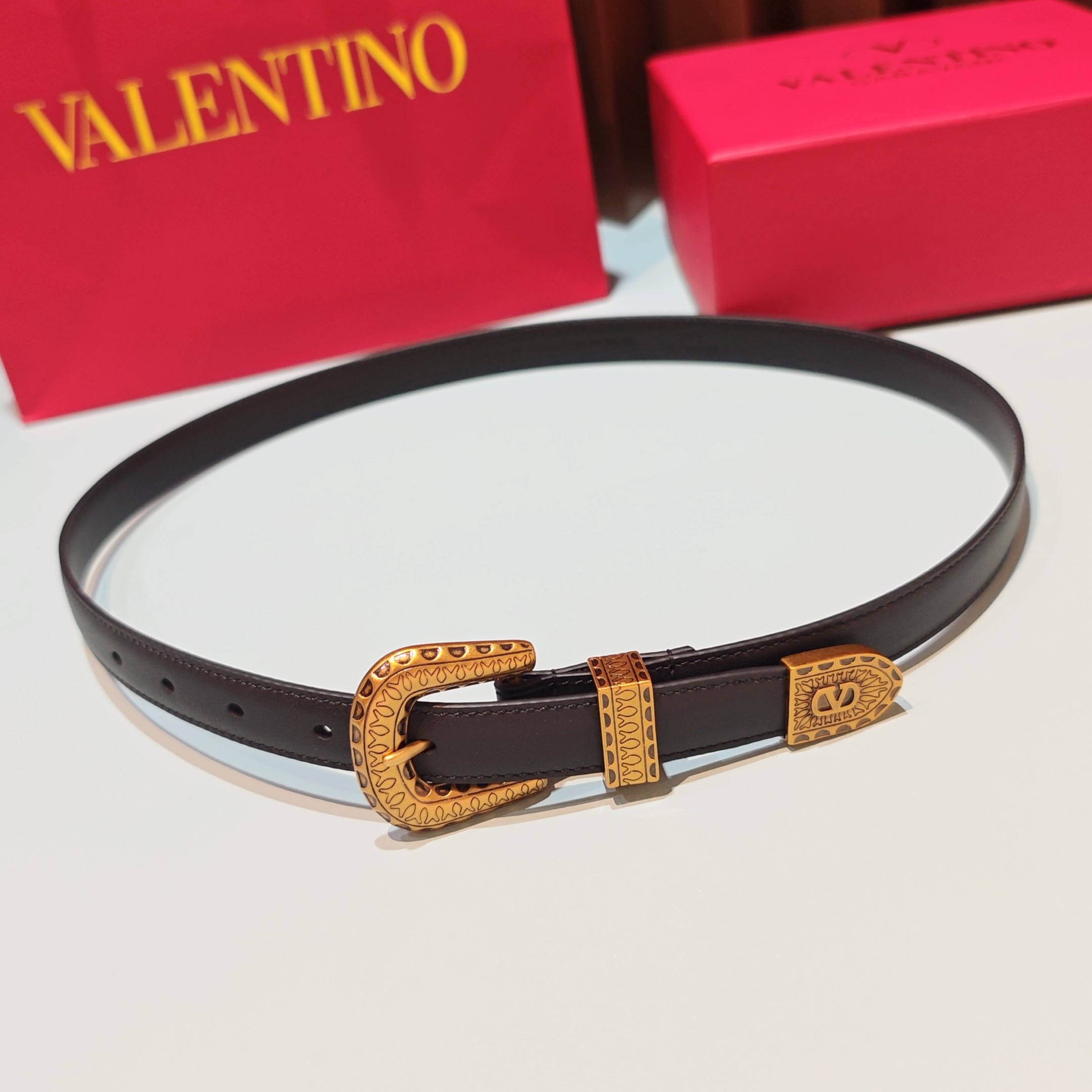 Valentino Leather Belt 2cm