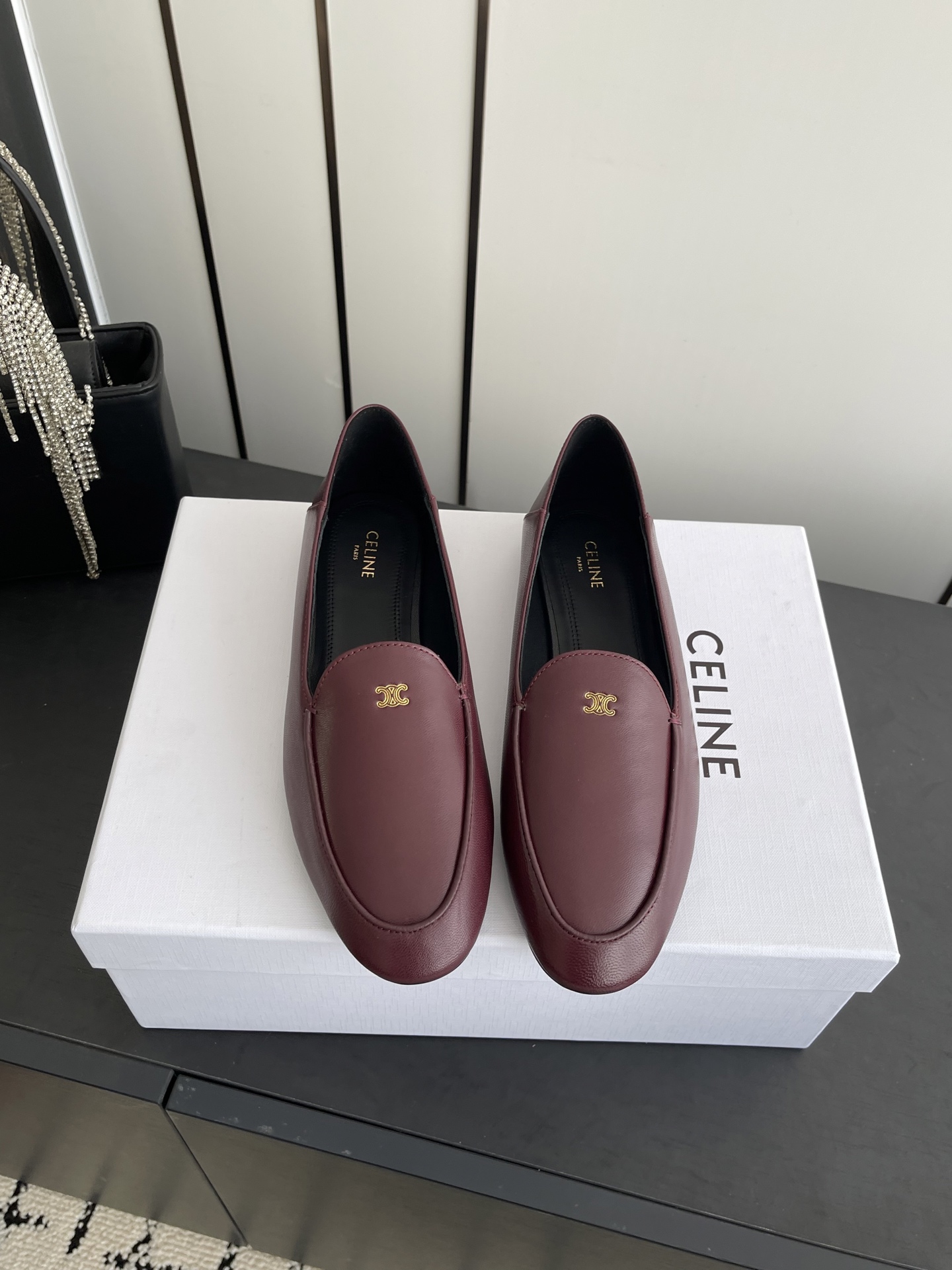 Celine White Syrah Loafer in Goatskin