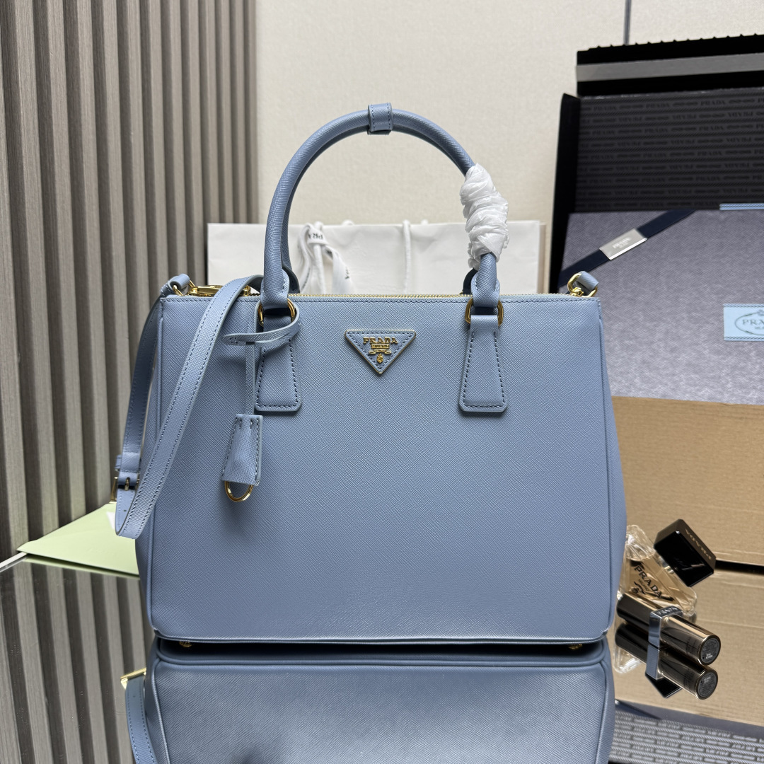 Prada Galleria Large Saffiano leather bag-Blue 1BA274