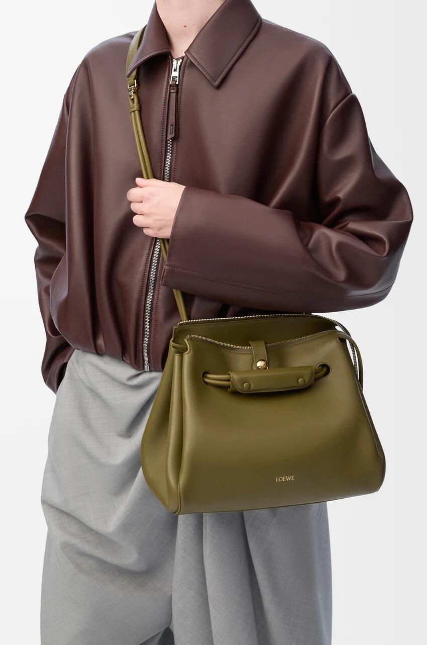 Loewe Medium Madrid Handbag in Nappa leather-Olive Green