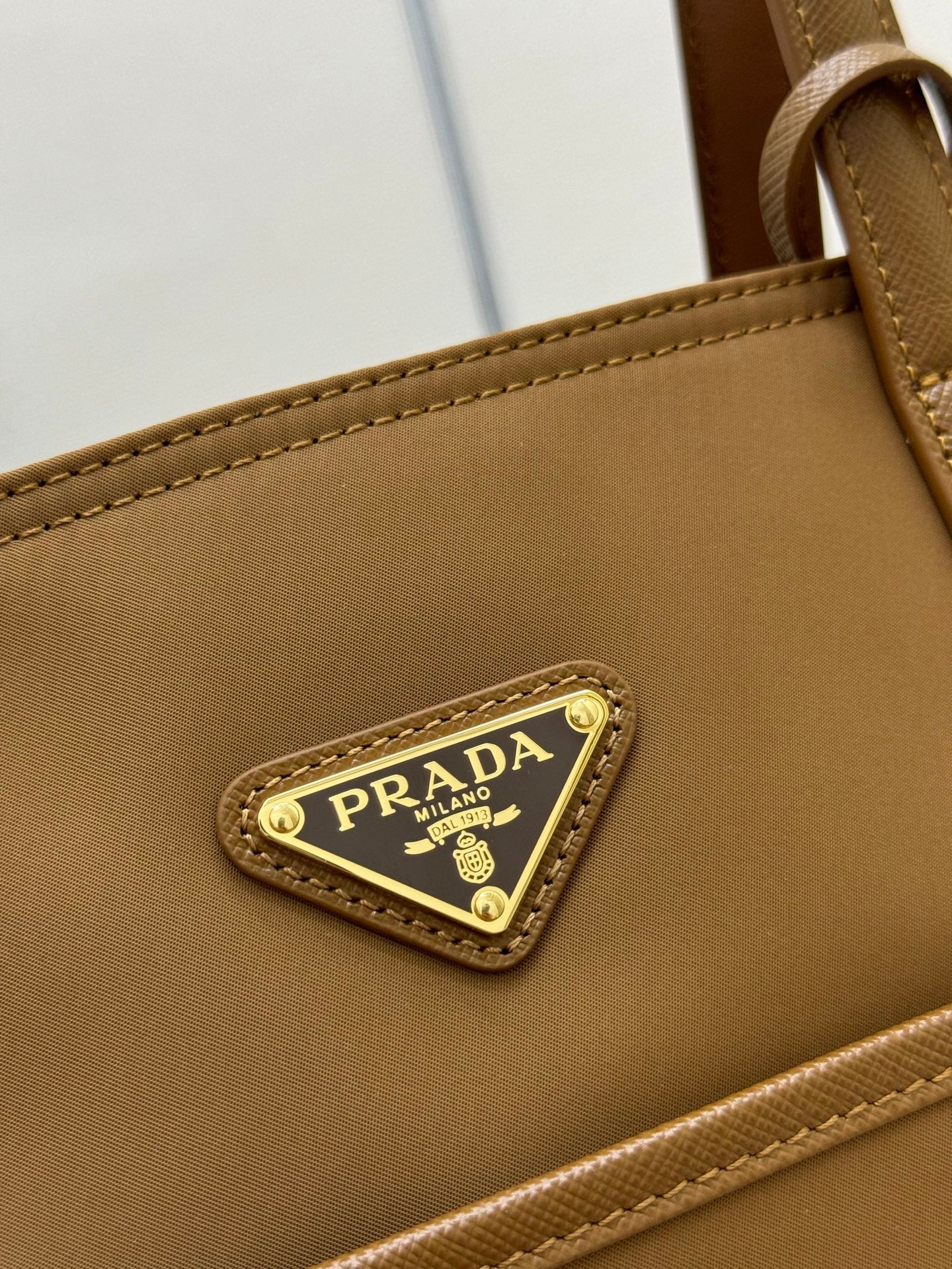 Prada Re-Edition 1978 Tote Bag 35cm Brown Re-Nylon& Saffiano Leather