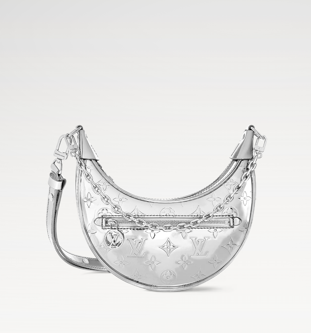 Louis Vuitton LV New silver embossed bag