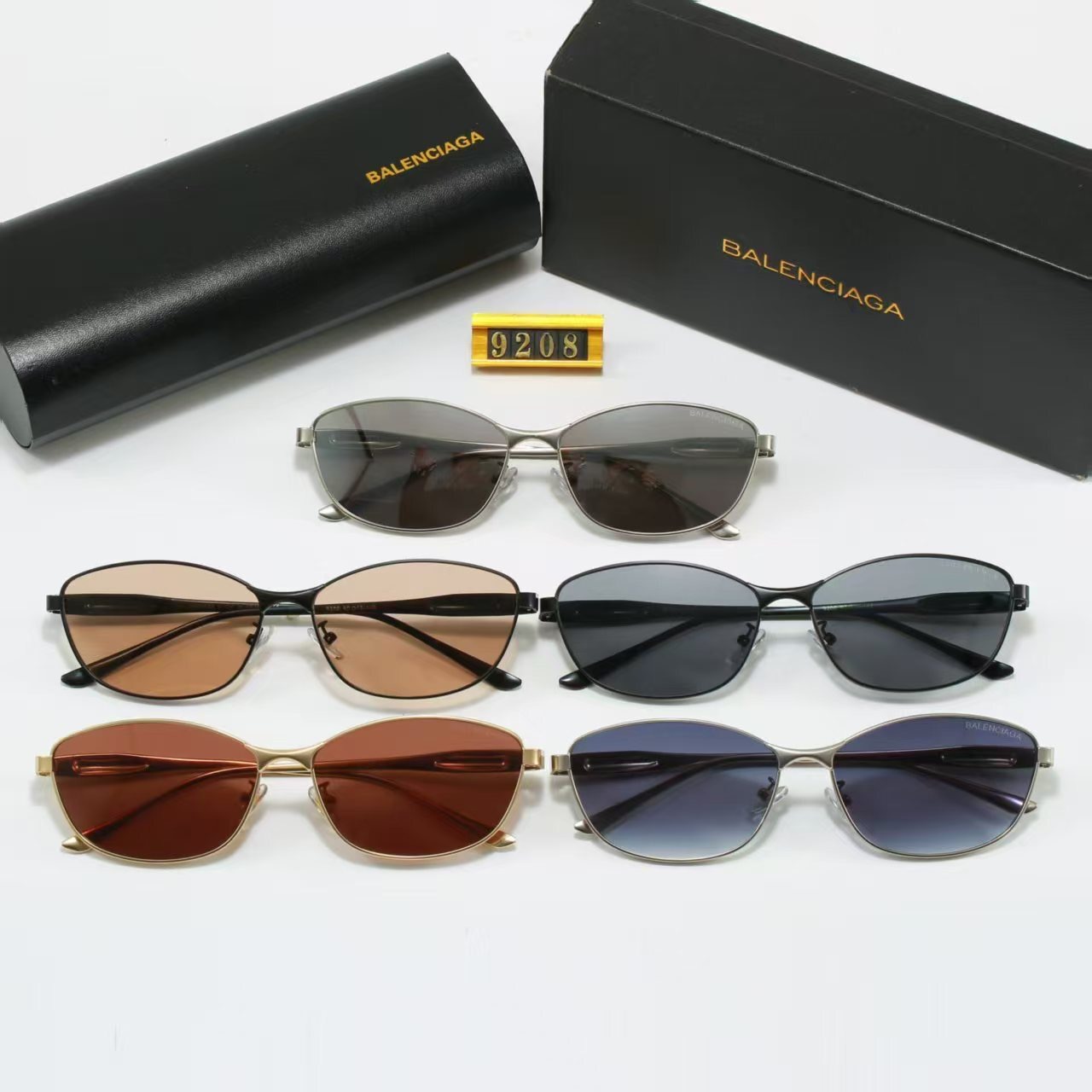 Balenciaga Invisible Oval Metal Sunglasses Top quality - KAIROO