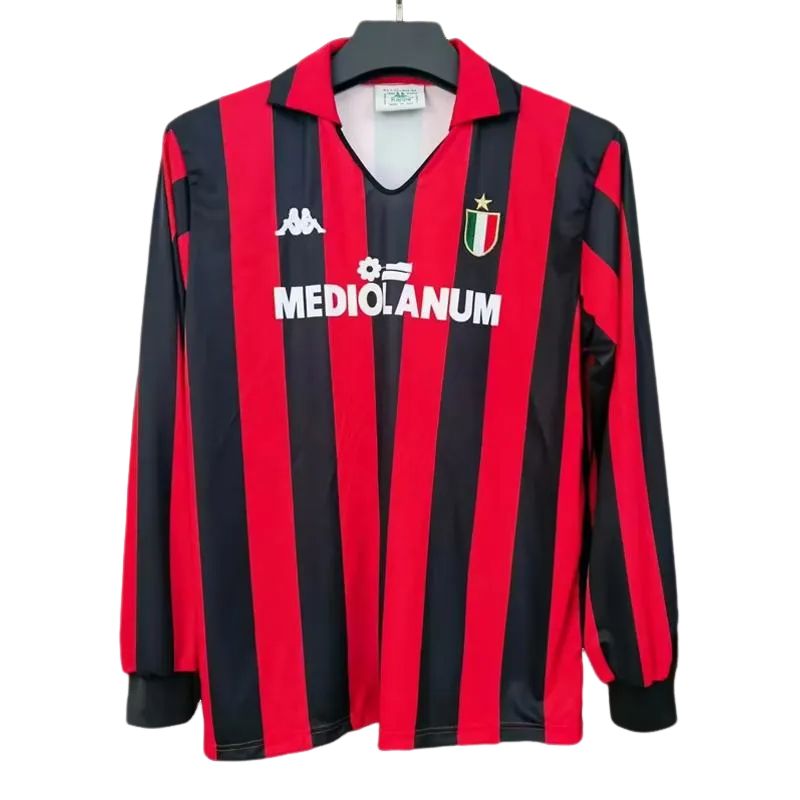 Retro 88/89 AC Milan Home Long Sleeve
