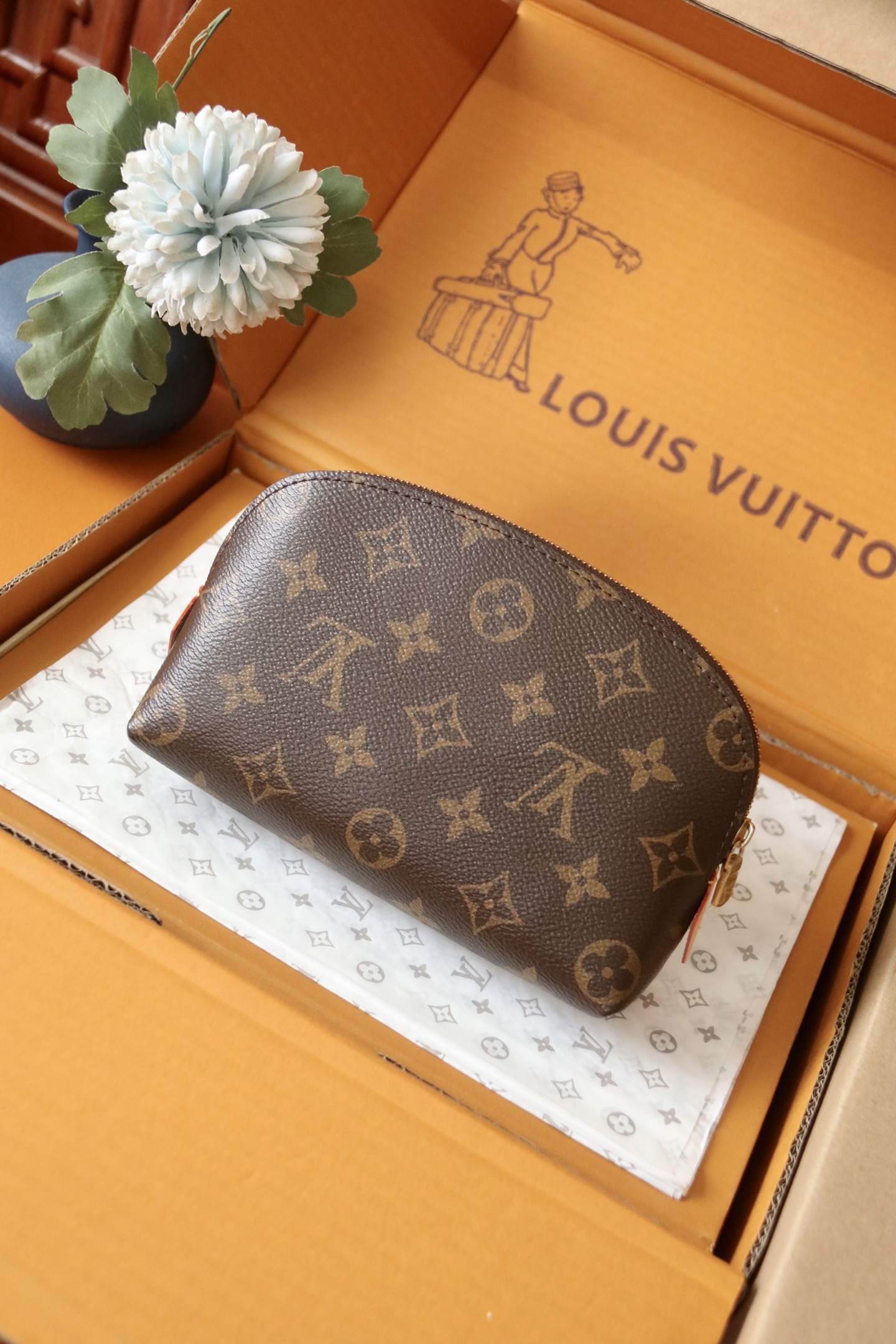 M47515 LV Monogram Canvas Pouchette PM