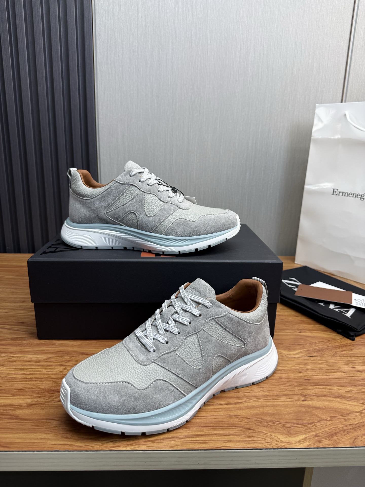 Zegna Men's Sneaker in Suede leather