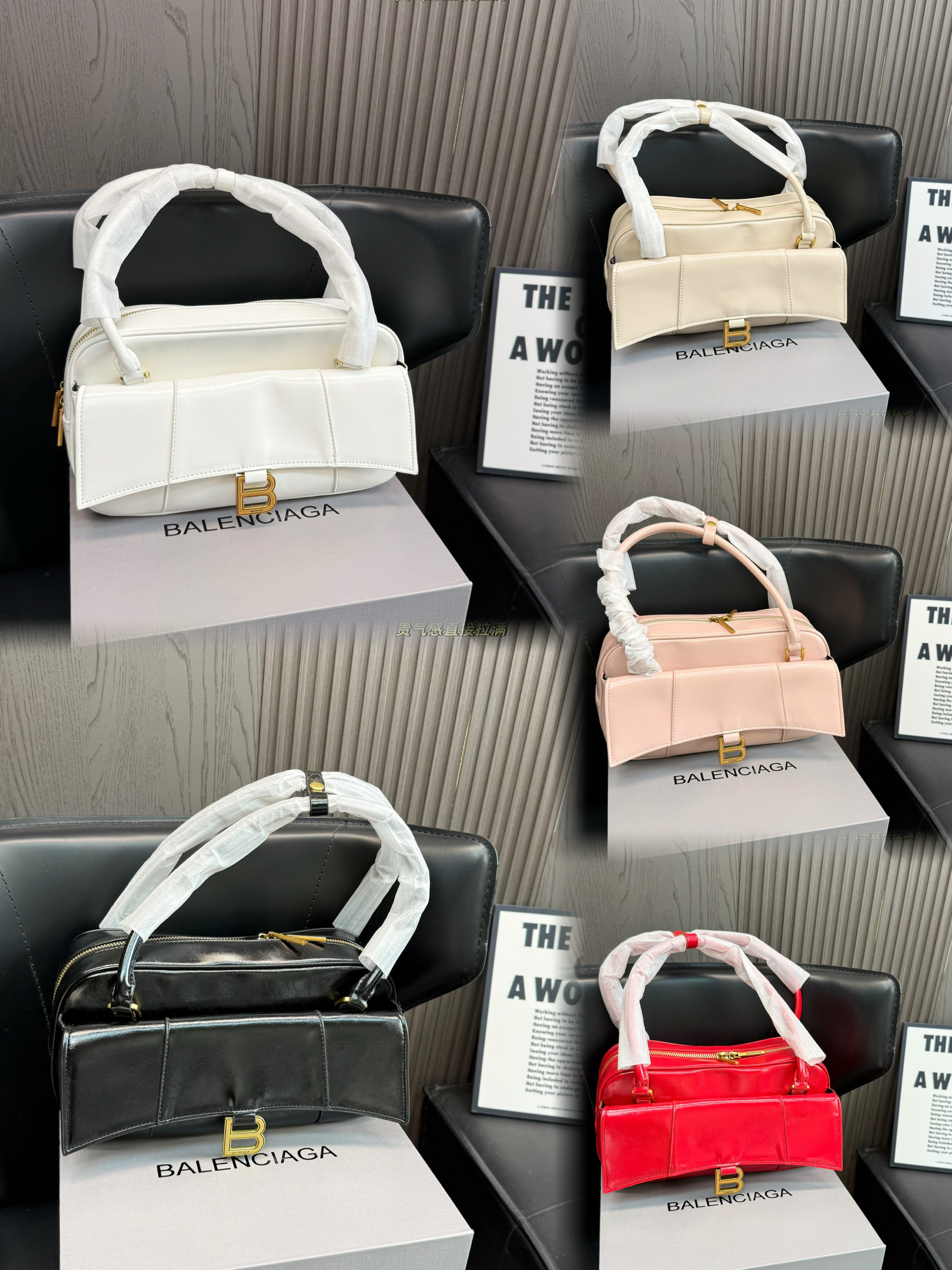 Balenciaga Bolero Flap Leather B logo Bowling Top Handle Bag - KAIROO