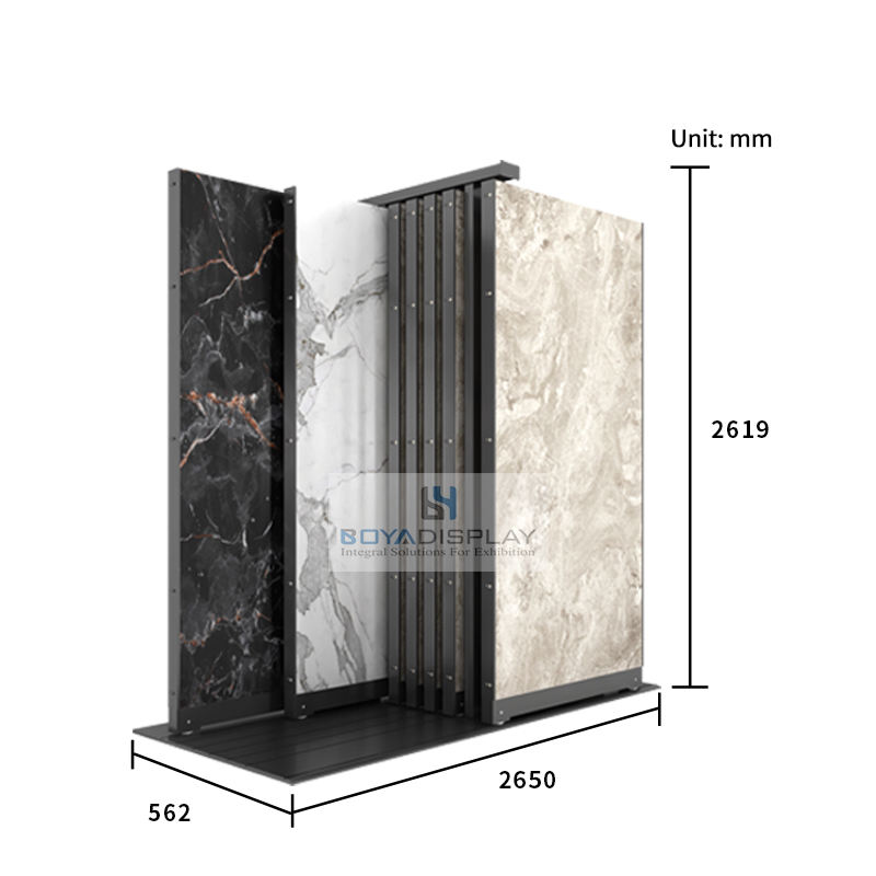 Hot-Sale Welcome Stand Factory Direct-Sale Serviceable Elegant Holder Manufacturer Sliding Stone Tile Display Rack