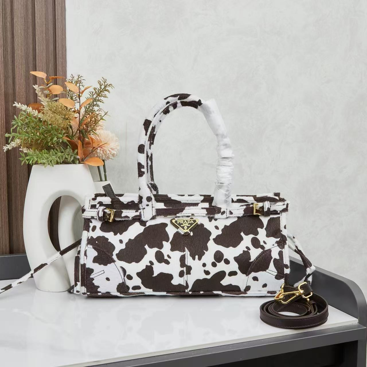 Prada Bonnie mini printed leather handbag