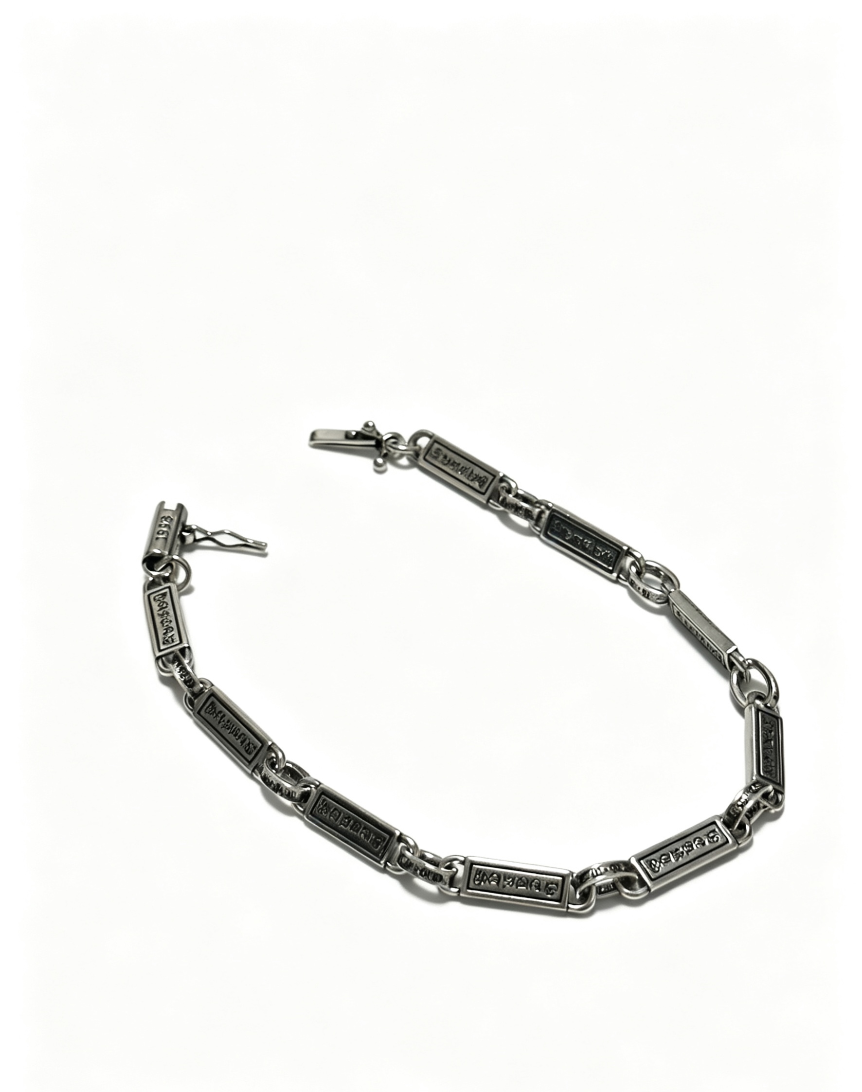 Chrome Hearts Classic Vintage Polished Cross Flower Cuban Bracelet