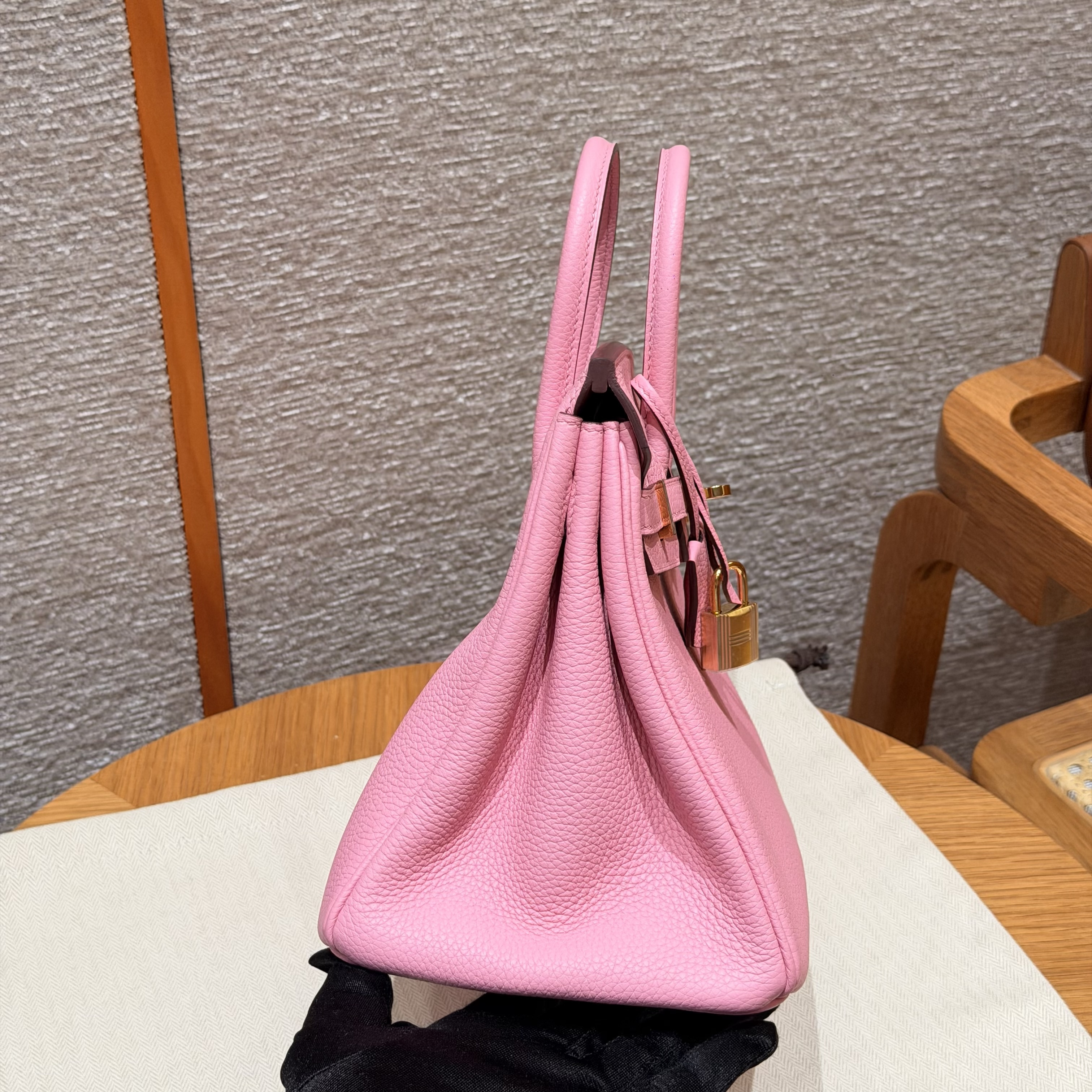 Hermes Fuchsia Togo Birkin 25 Bag