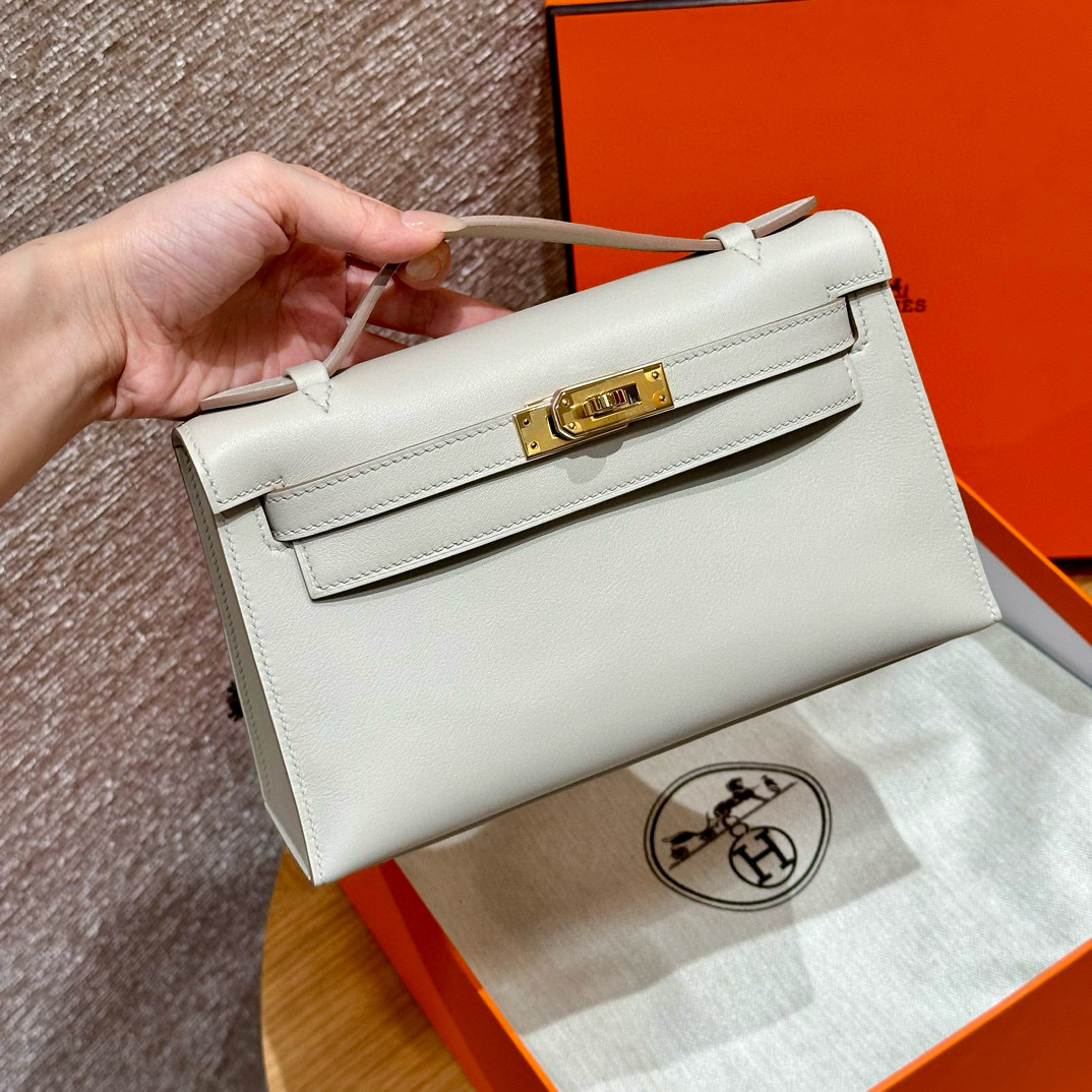 Hermes Craie Swift Kelly Pochette
