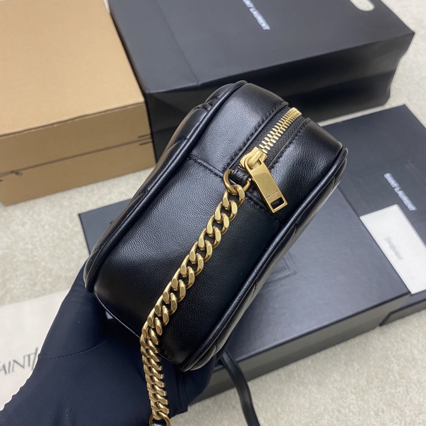 YSL Saint Laurent Lou Lou Large Camera Bag in Nappa-Black