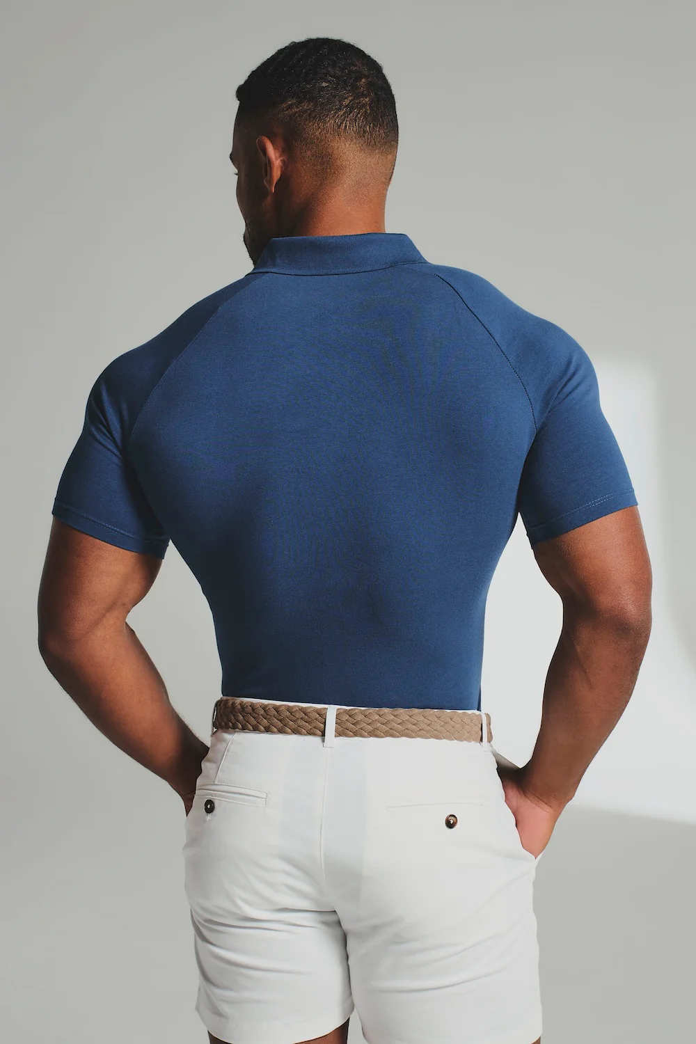 Athletic Fit Polo Shirt in Ink Blue