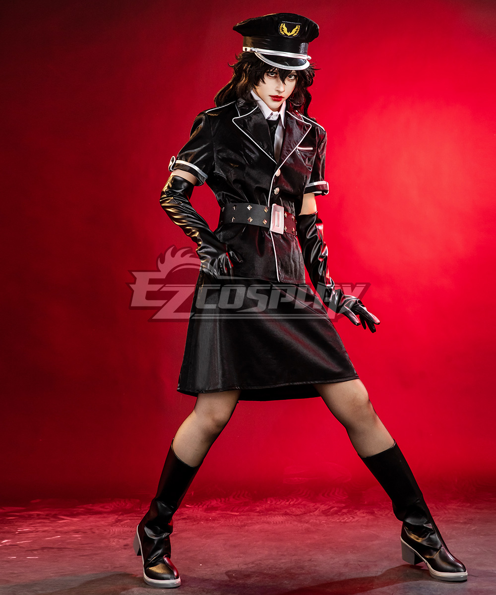 Persona 5: Dancing Star Night Joker Protagonist Akira Kurusu Ren Amamiya Female Punishment Cop Cosplay Costume