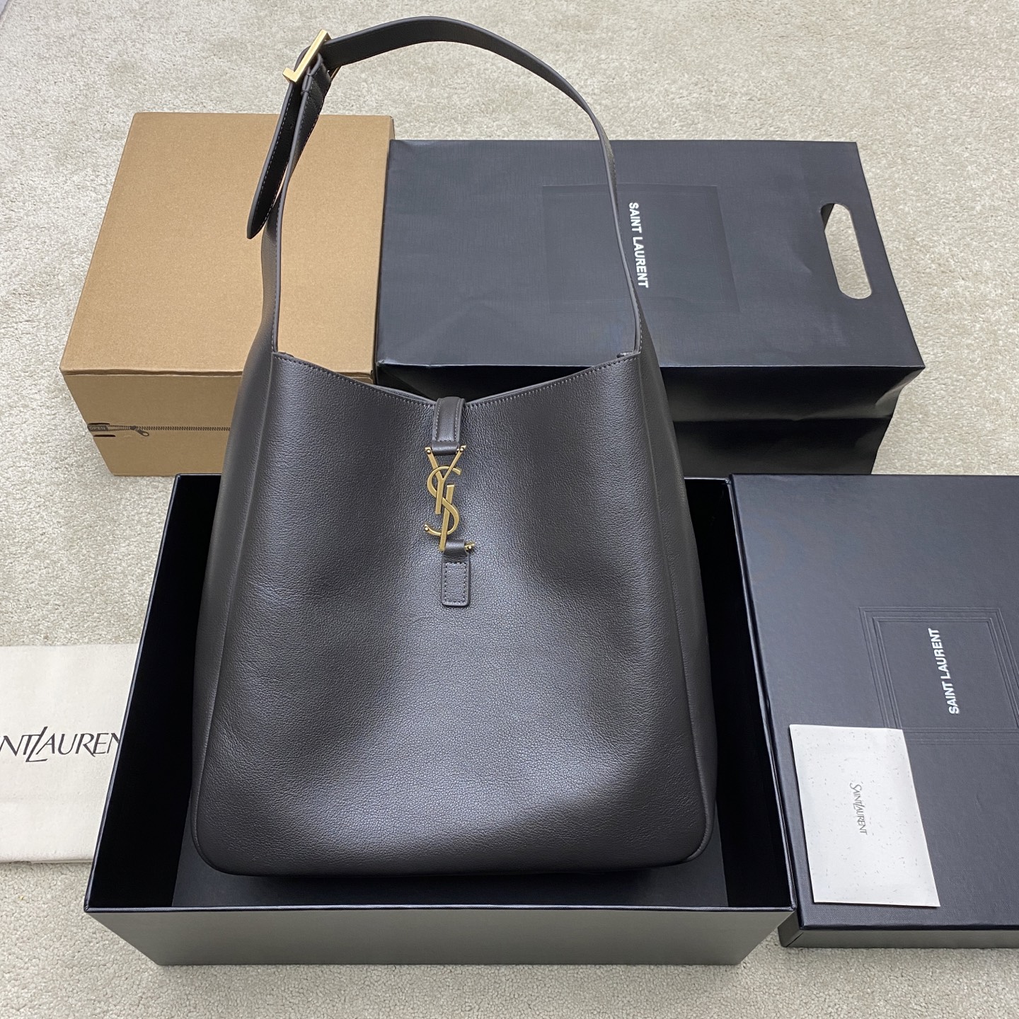 Saint Laurent Urban Grey calfskin LE 5 À 7 Large Bag