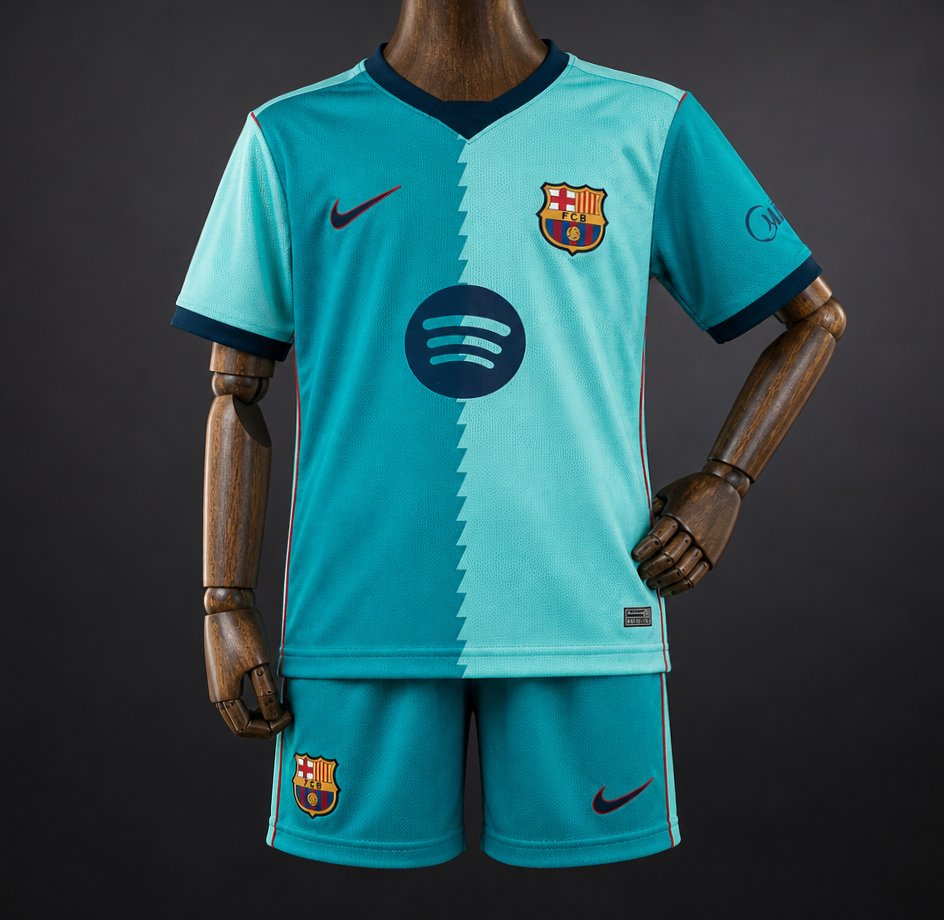26/27Kids Barcelon Third Kit Jersey16-28 - musan