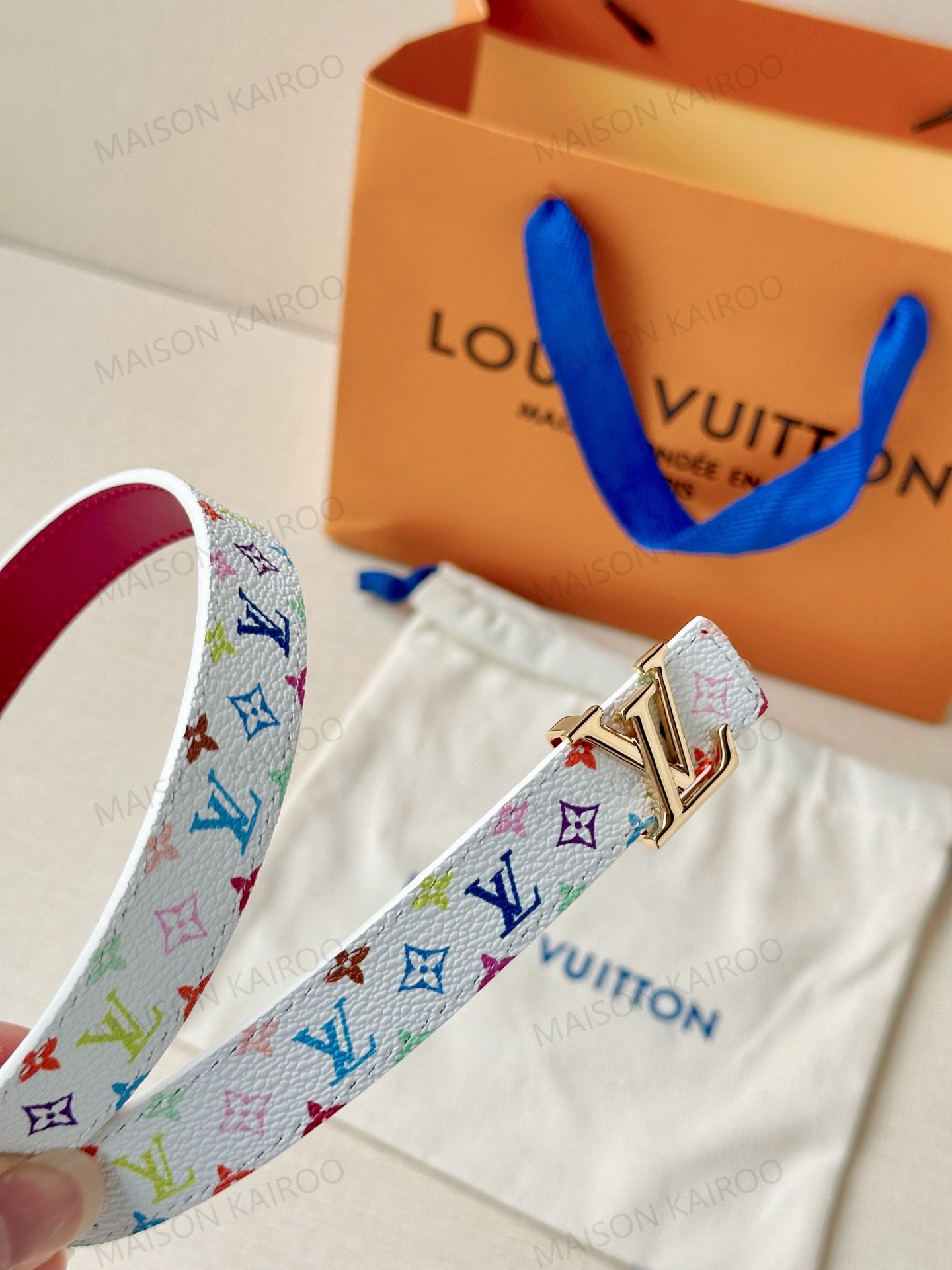 Louis Vuitton LV LV Logo Slim Belt 2.0 - KAIROO