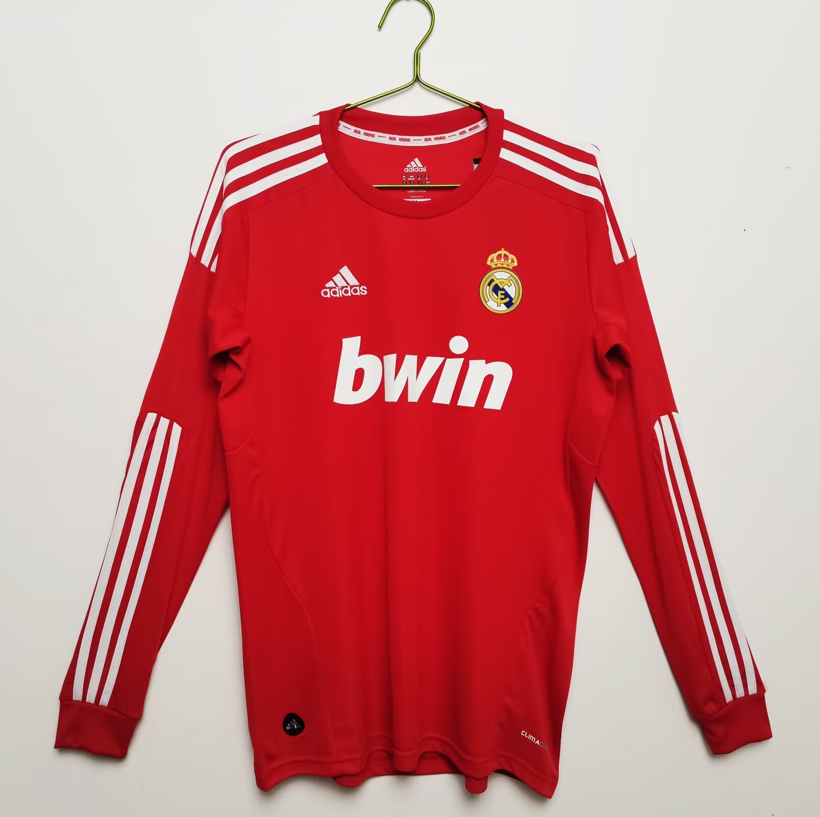 Retro Player Real Mαdrid 11/12 Third Red Long Sleeves  S-2XL