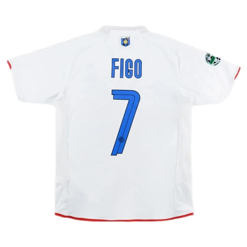 07-08 Inter Milan Figo #7 Retro Jersey 100th Anniversary Away