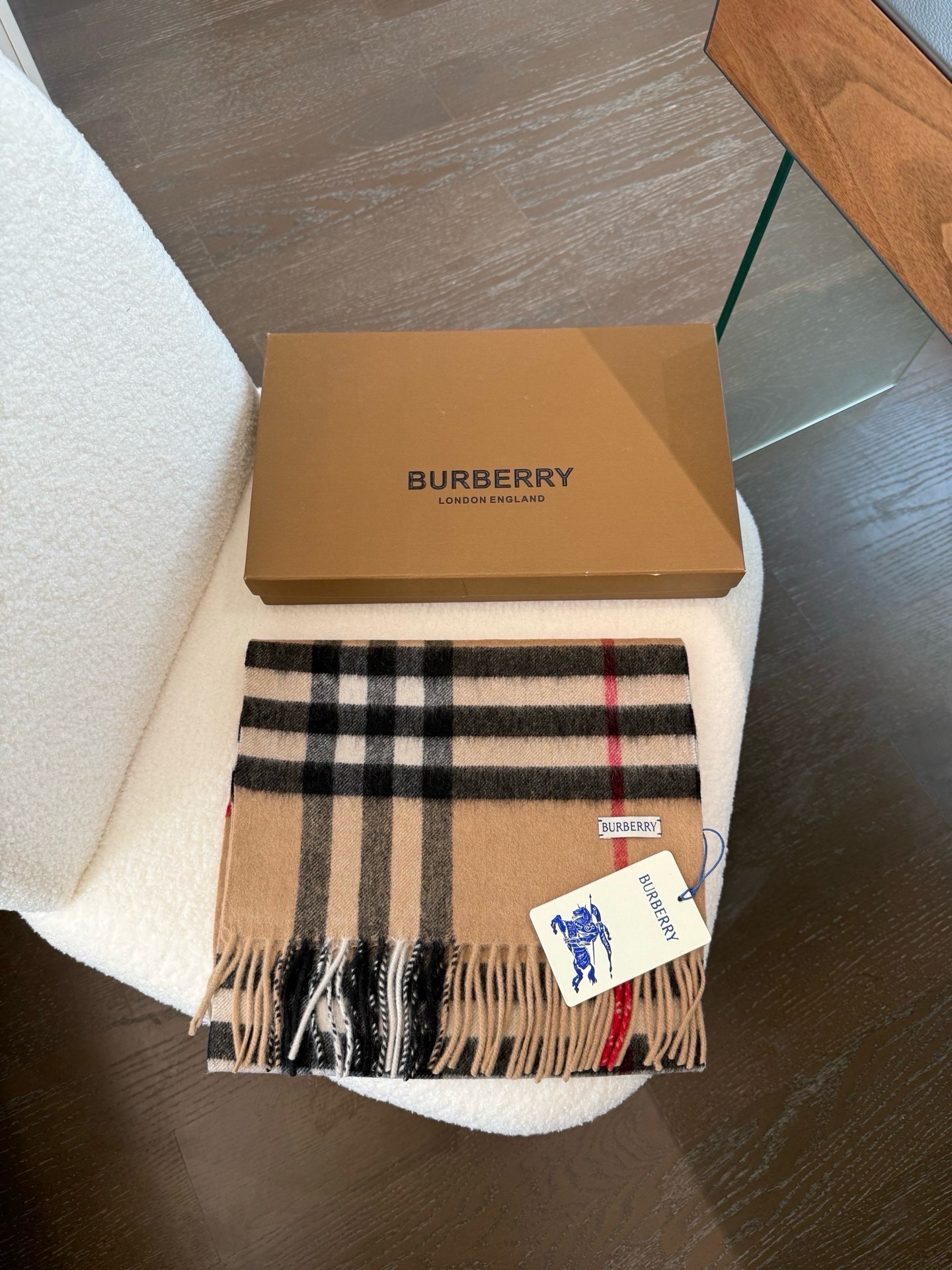 Burberry Classic Check Cashmere Scarf