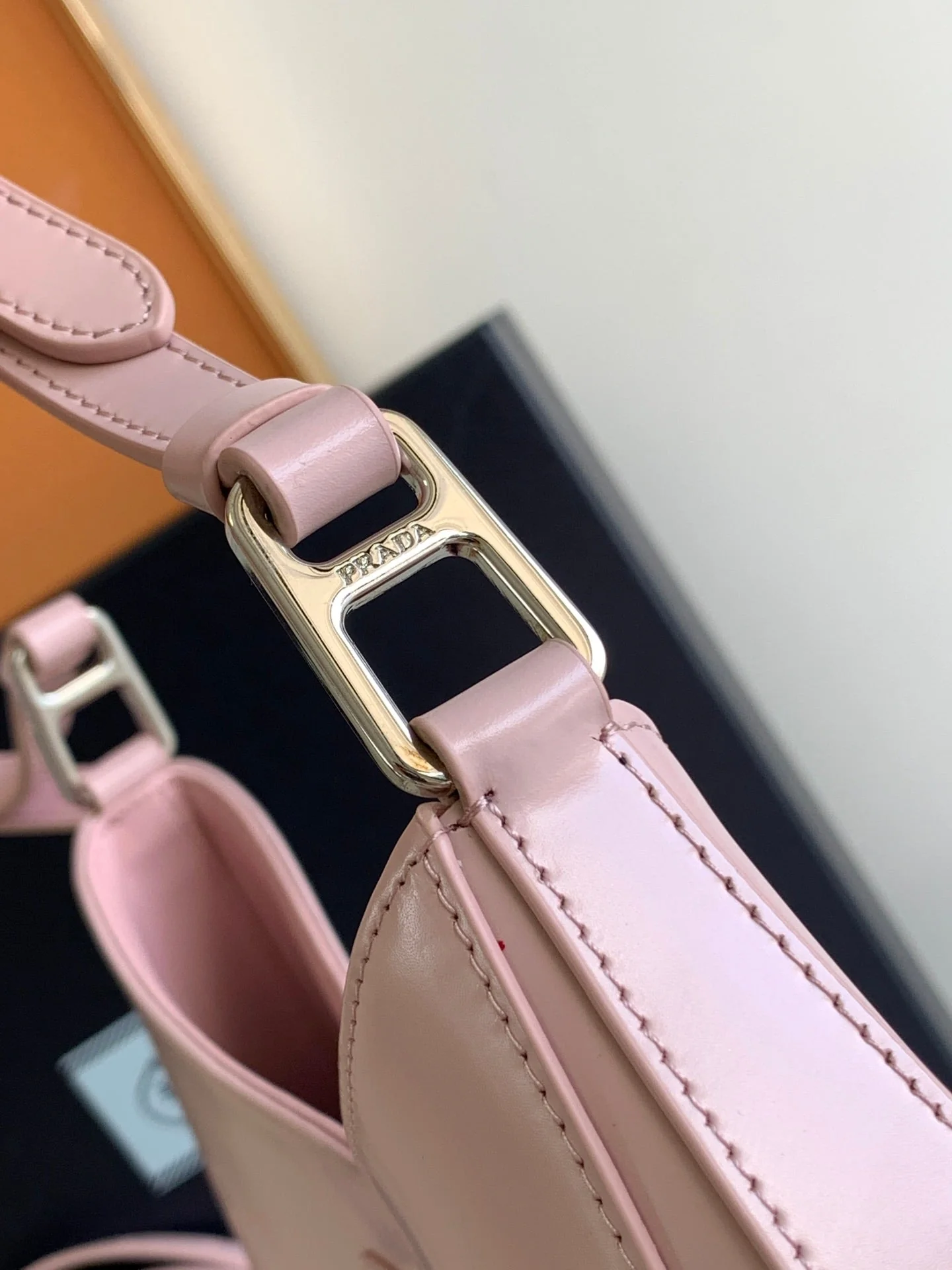 Prada CLEO 30 PINK BRUSHED LEATHER SHOULDER BAG