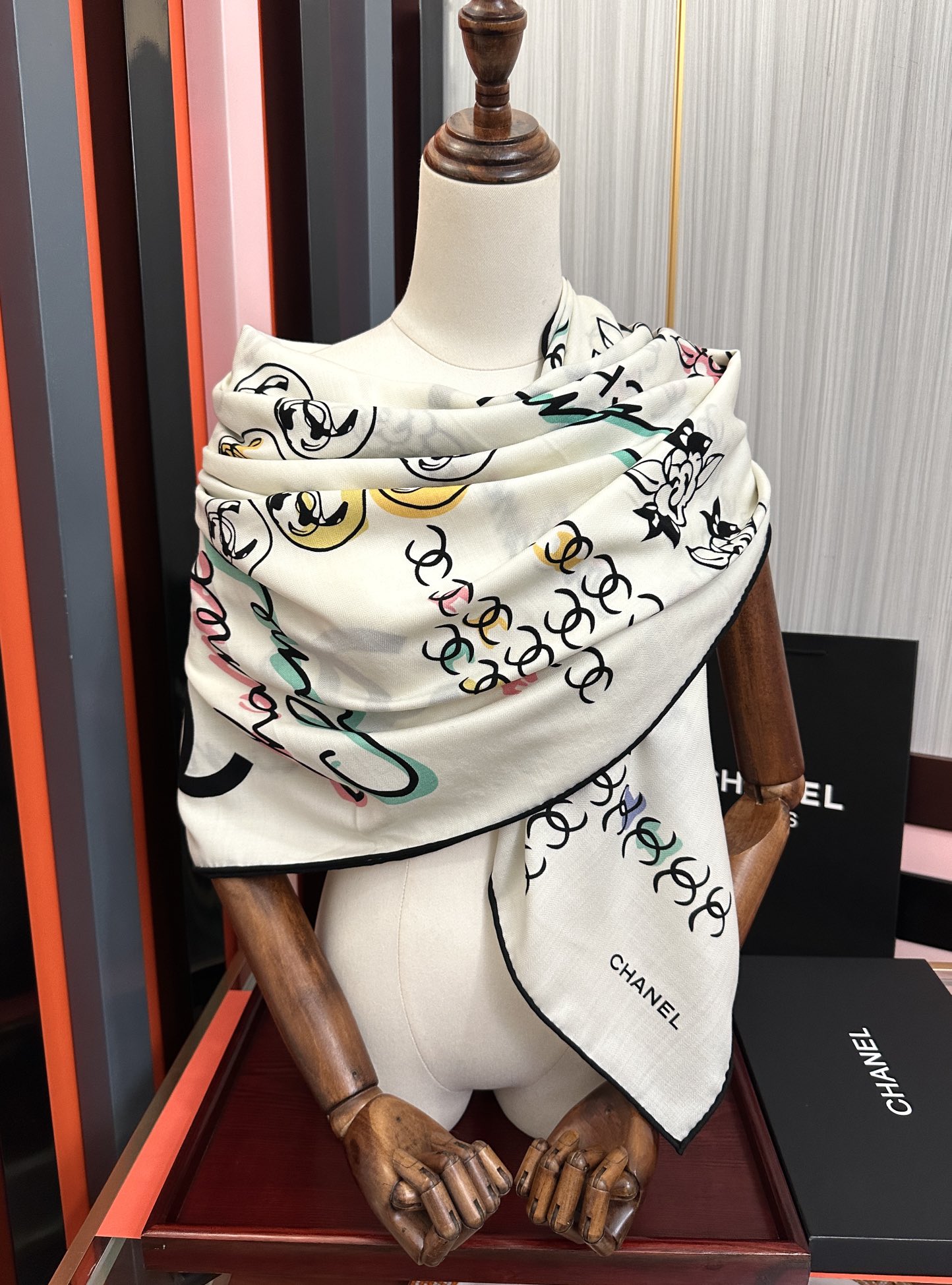 Chanel Silk and Cashmere Shawl 140cm