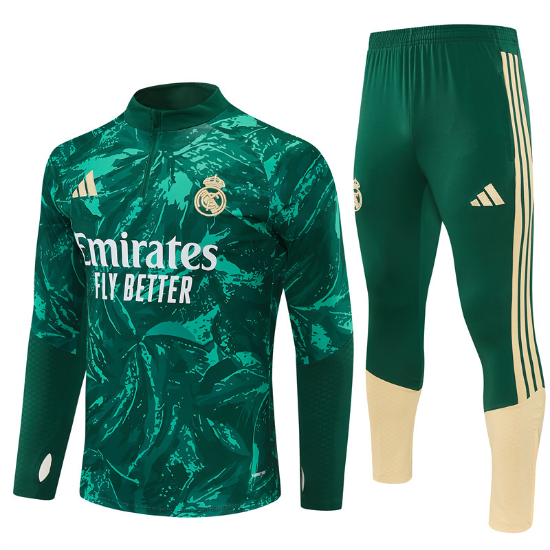 Adult / Kids 2627 Real Madrid Half Zipper Training Suit