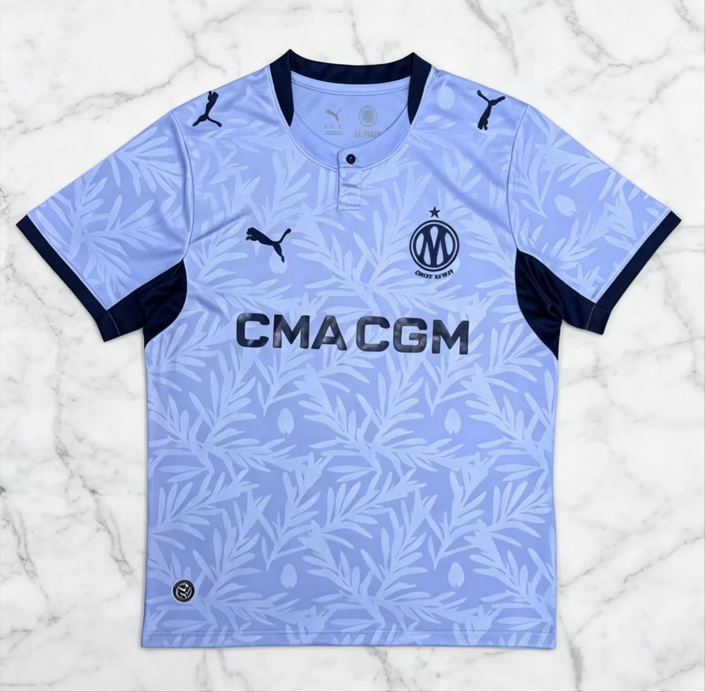 20227-28 Marseille third Away Blue Fans Football Shirt 1:1 Thai Quality