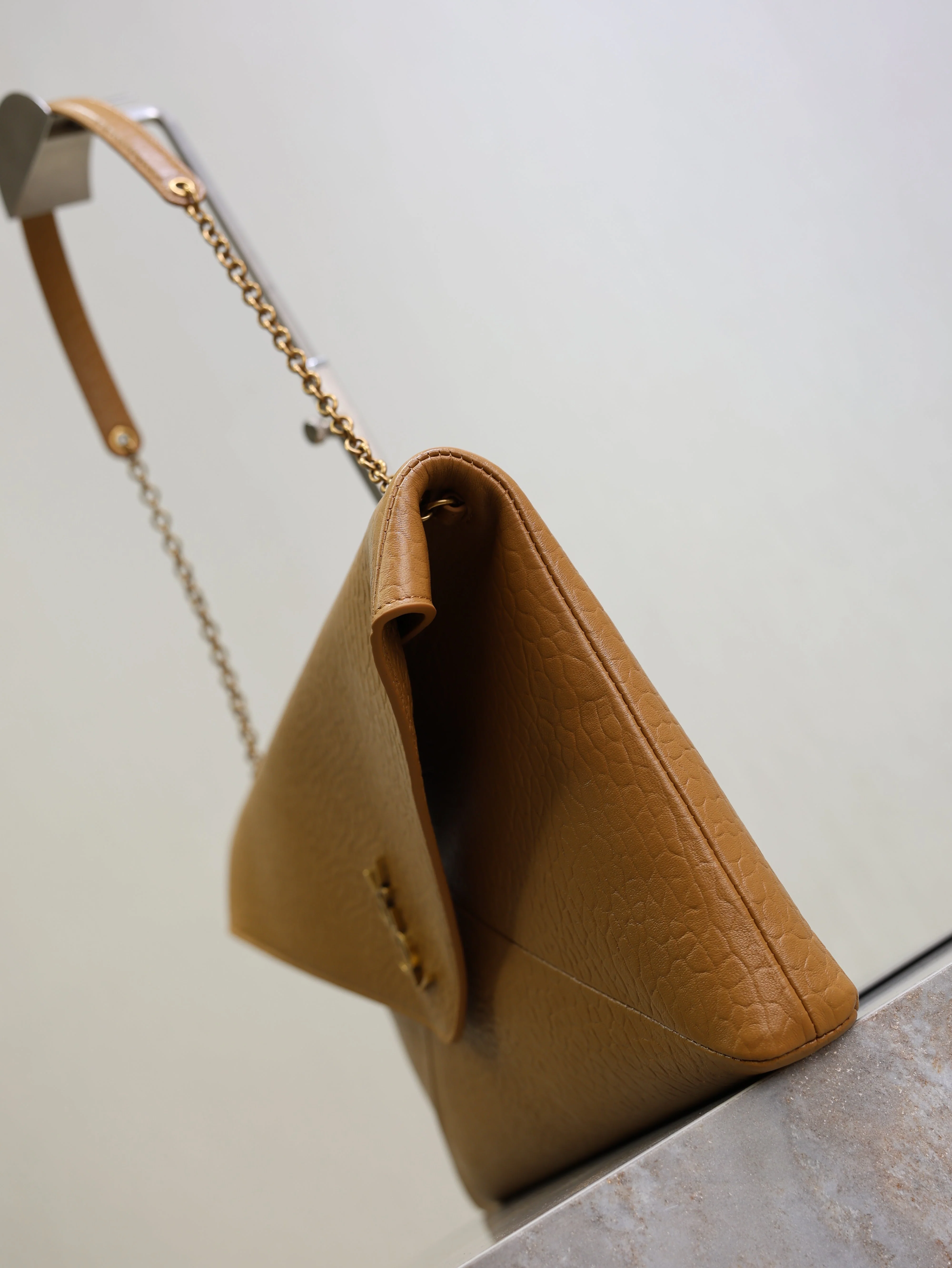 Saint Laurent YSL Cassandre **L Bag 35cm Light Brown Lambskin GHW