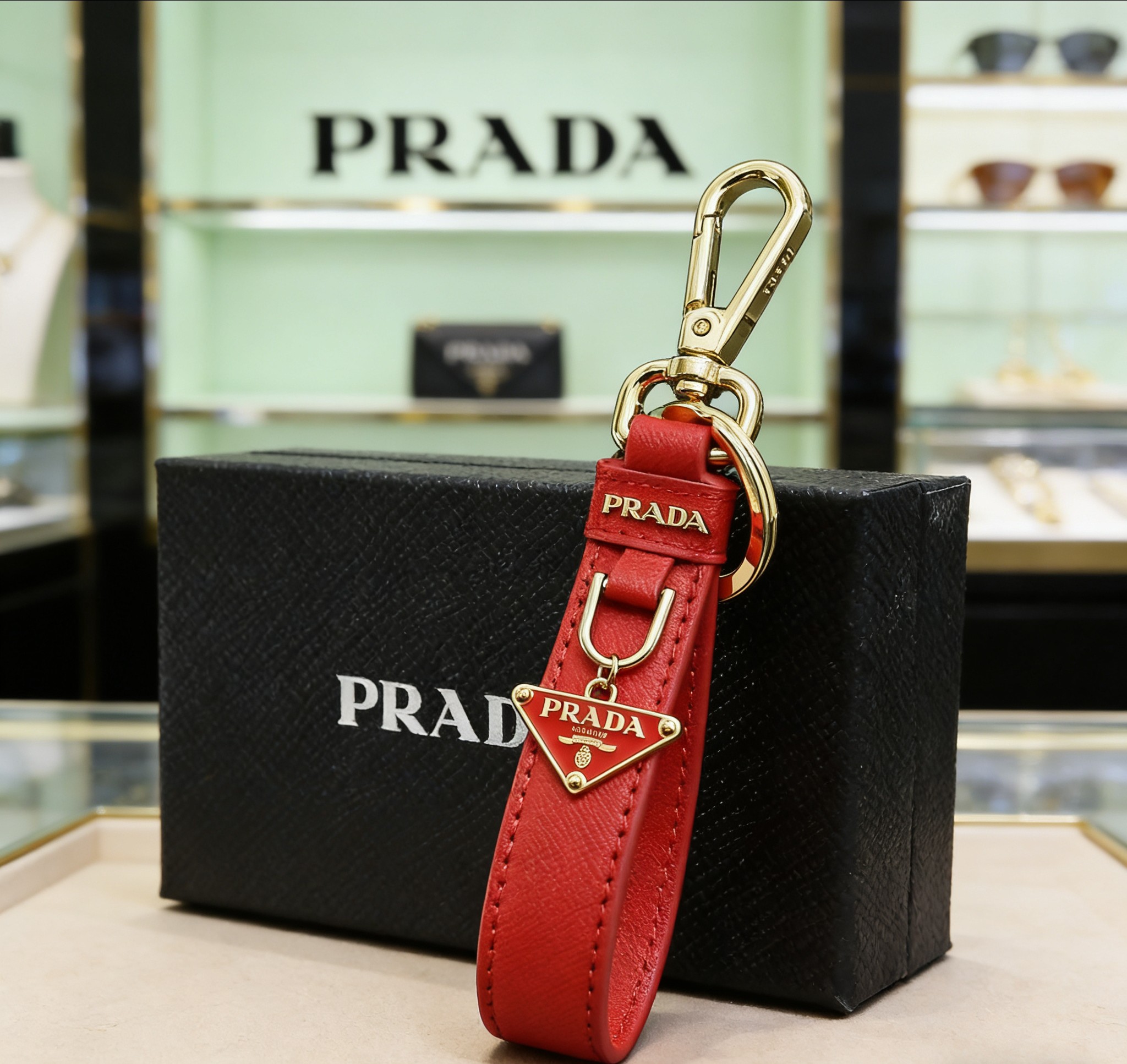 Prada Saffiano Key Chain