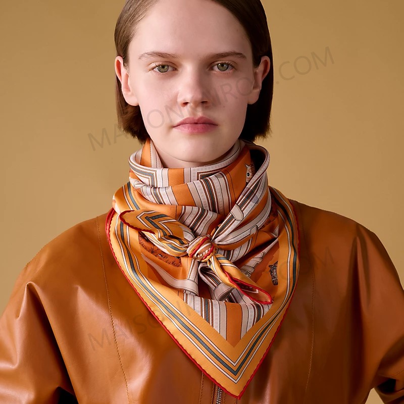 Hermes Les Couvertures des Chevaux Double‑Sided Square Scarf - KAIROO