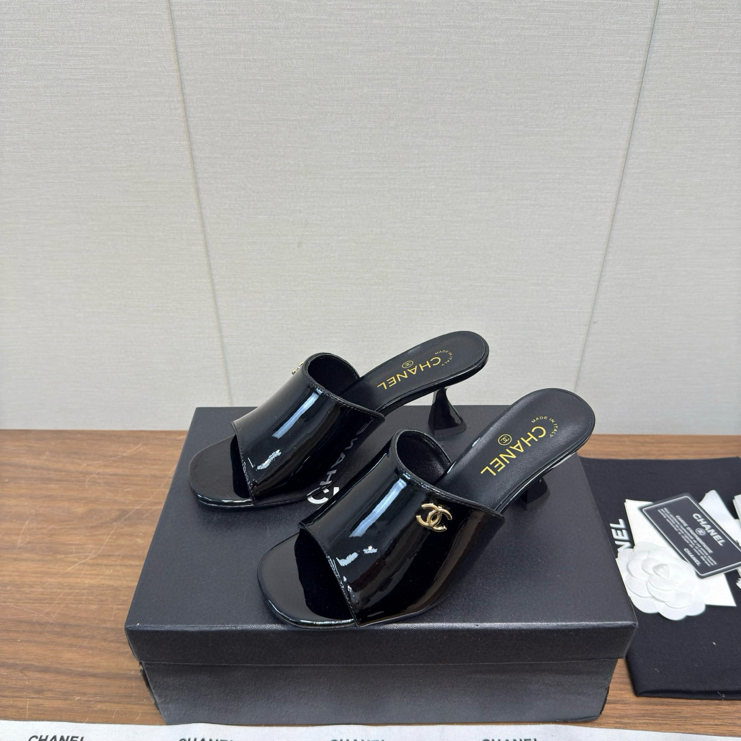 Chanel Leather Slides