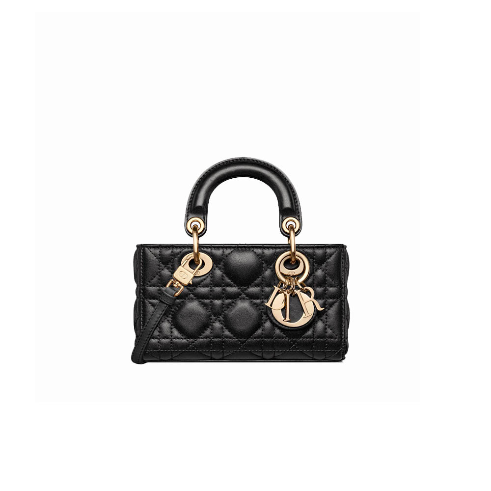 Dior Mini LADY D-JOY Handbag - Lambskin leather