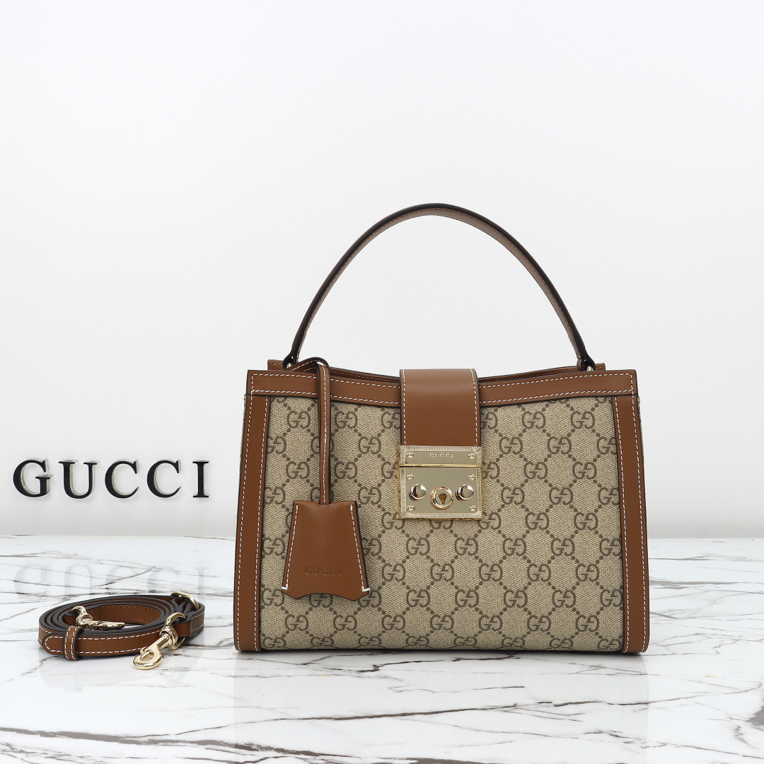 Gucci new canvas color blocked handbag