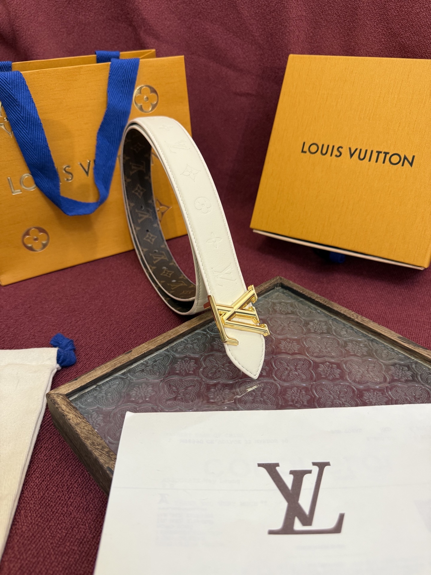 LV Initial Reversible Belt 3.0cm