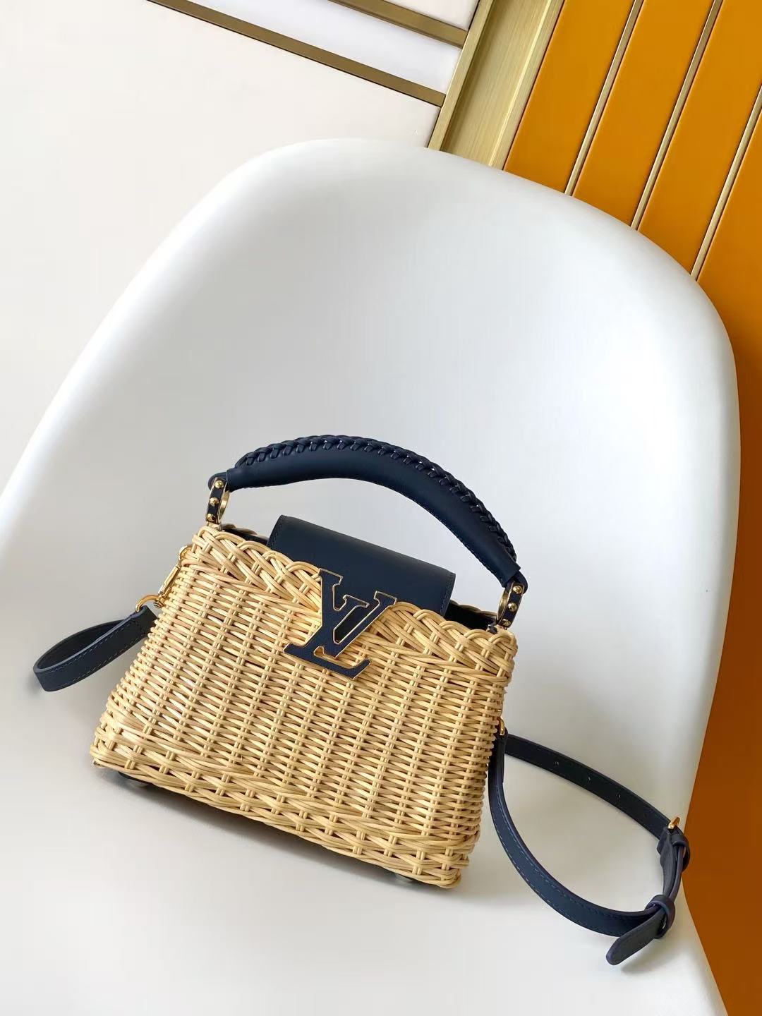 Louis Vuitton LV Capucines BB rattan handbag